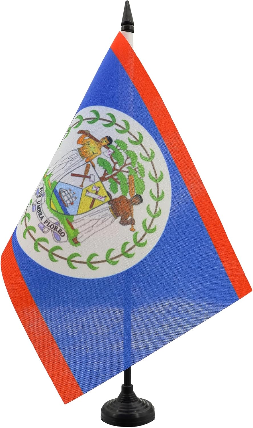 AZ FLAG Nicaragua Table Flag 4x6 in 100D Polyester Plastic Base | Indoor use Nicaraguan 15x10 cm desk flag stitched finish with reinforced edges with plastic pole
