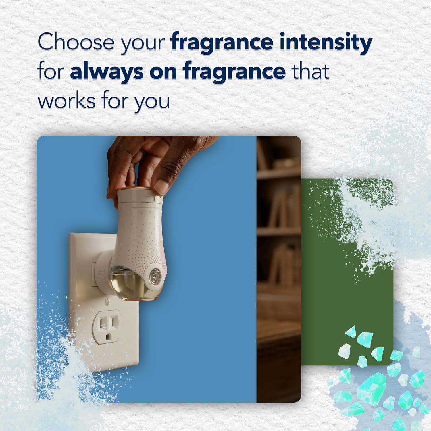 Glade PlugIns Refills Air Freshener, Sea Mist & Cypress, Scented and Essential Oils for Home and Bathroom, 0.67 Fl Oz, 5 Count