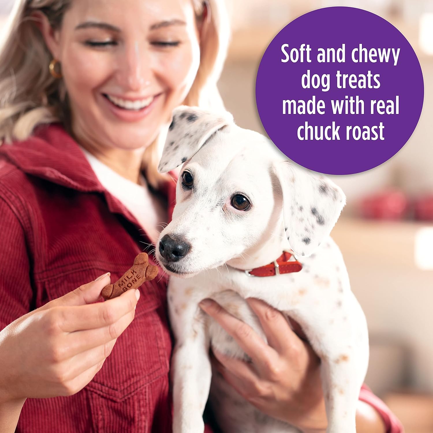 Milk-Bone Soft & Chewy Dog Training Treats, 25 oz Canister | Made with real chicken breast, soft dog treats for training and rewarding, 18% protein, fortified with vitamins and minerals