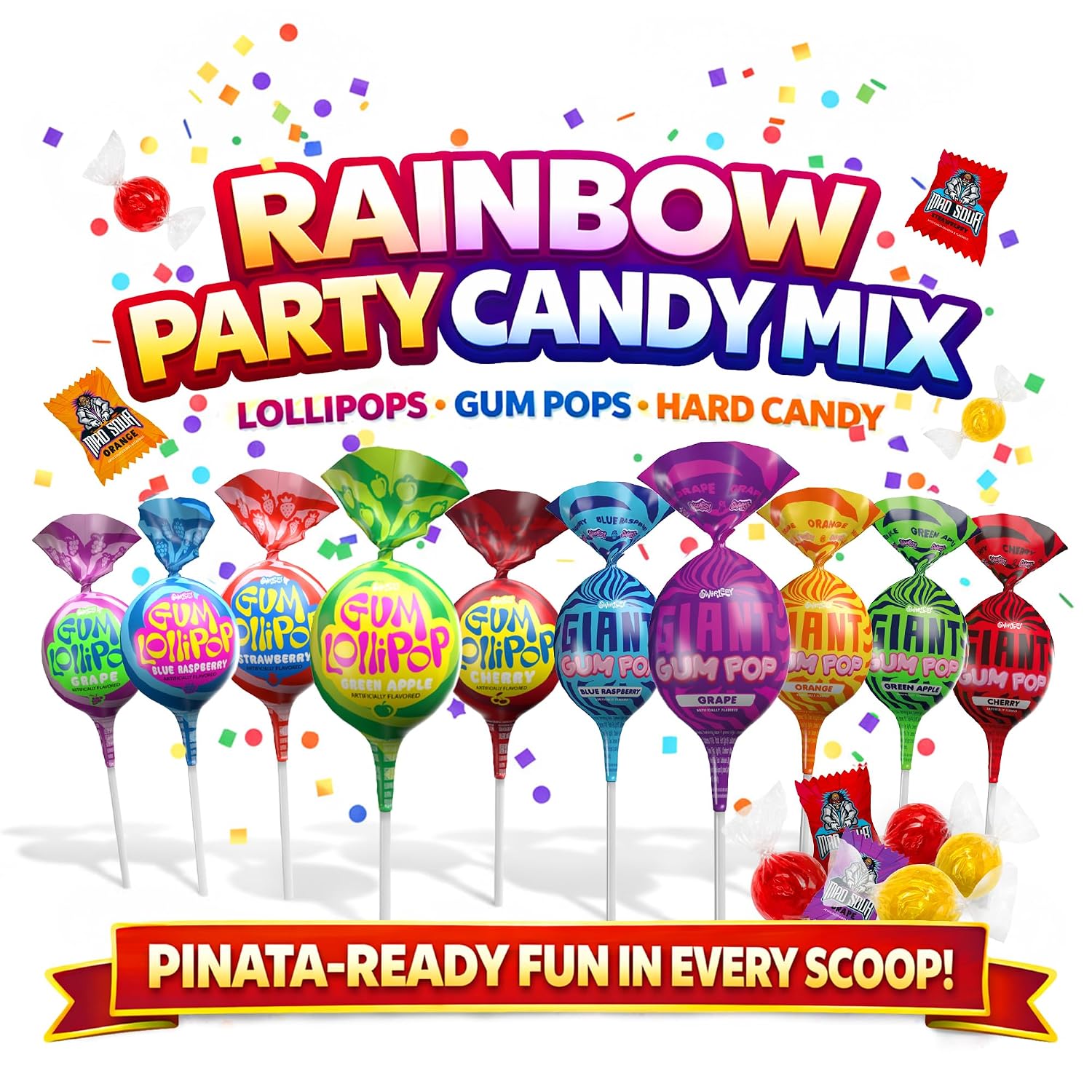 Bulk Candy Mix, 8 lb – Parade Throws for Pinatas, Parties & Offices | Big Bulk Candies for Pinatas, Gifting, Birthdays, Offices, School, Claw Machine
