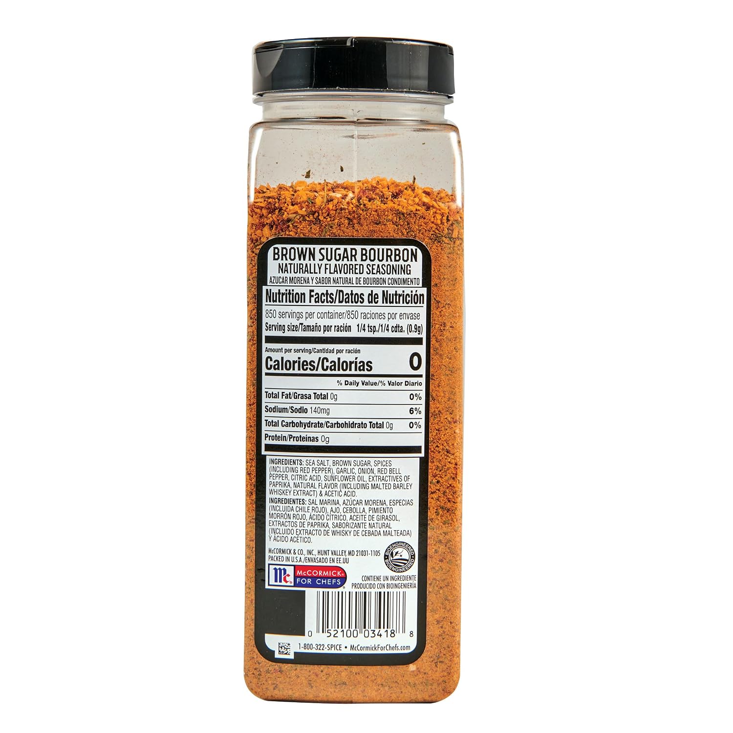 McCormick Grill Mates Brown Sugar Bourbon Seasoning, 27 oz - One 27 Ounce Container of Brown Sugar Bourbon Seasoning Made of Molasses, Red Bell Peppers, and More for Steak, Poultry, and Vegetables