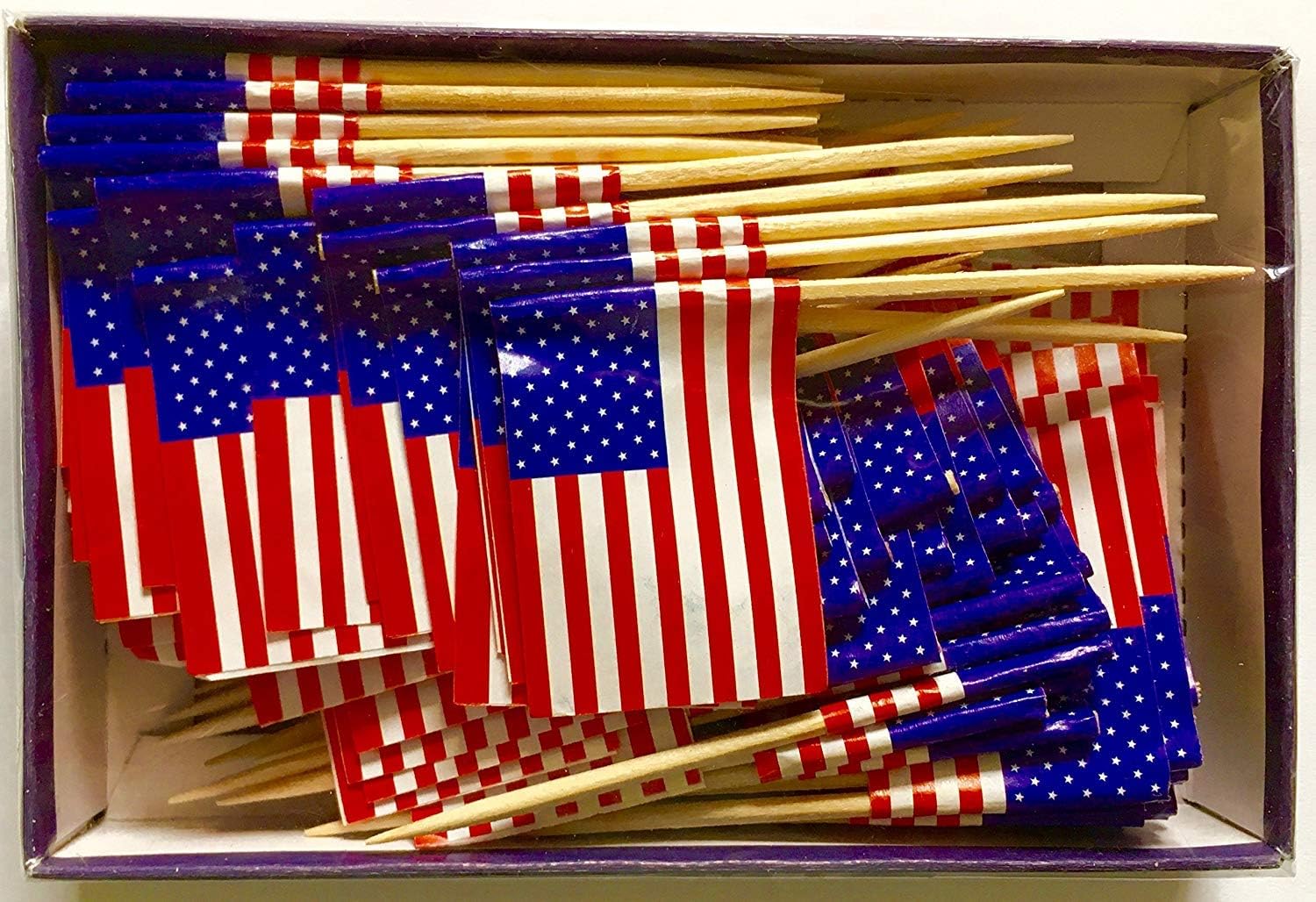 One Box of 100 Nicaragua Toothpick Flags, 100 Small Mini International Flag Cupcake Toothpicks or Cocktail Picks