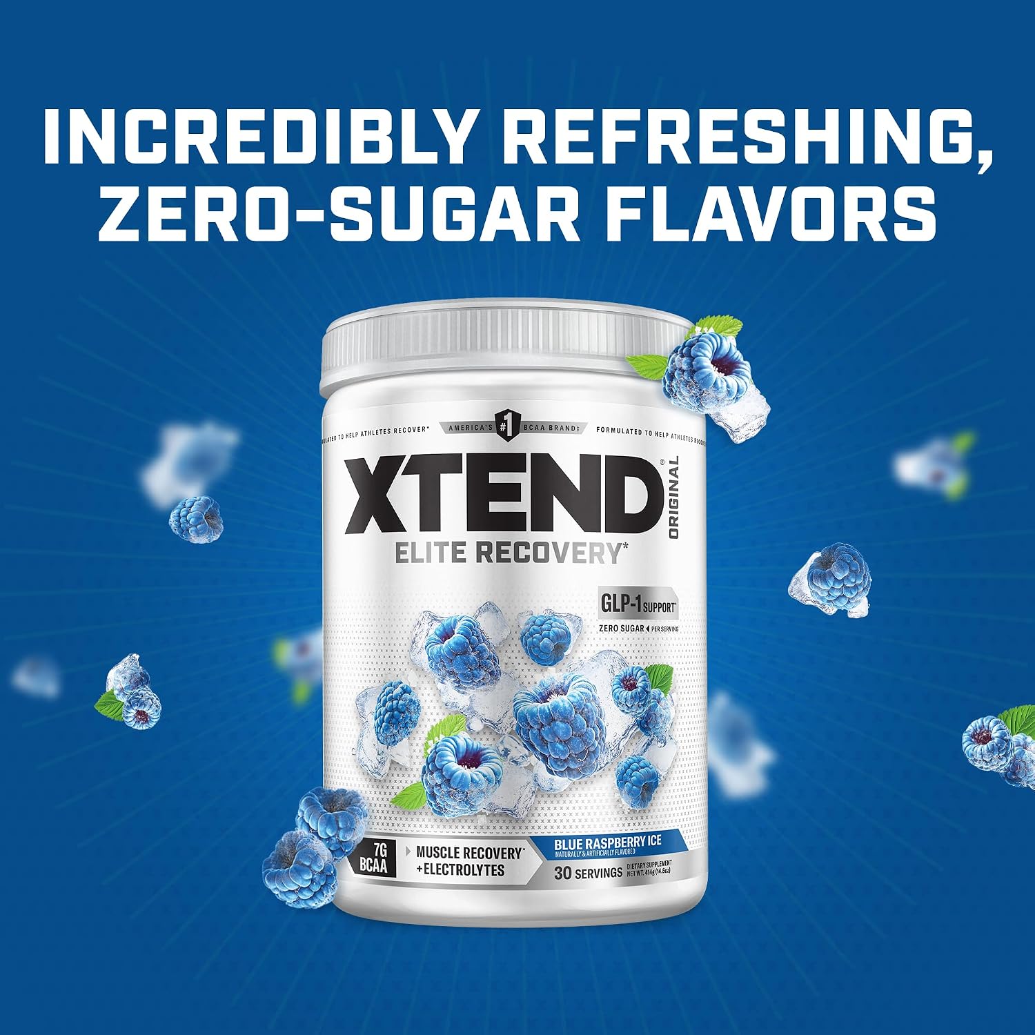 Xtend Original BCAA Powder, 7g BCAAs and 2.5g L-Glutamine for Muscle Recovery Hydration and Lean Muscle, Sugar Free Intra and Post Workout Drink with Electrolytes, Watermelon Explosion, 30 Servings