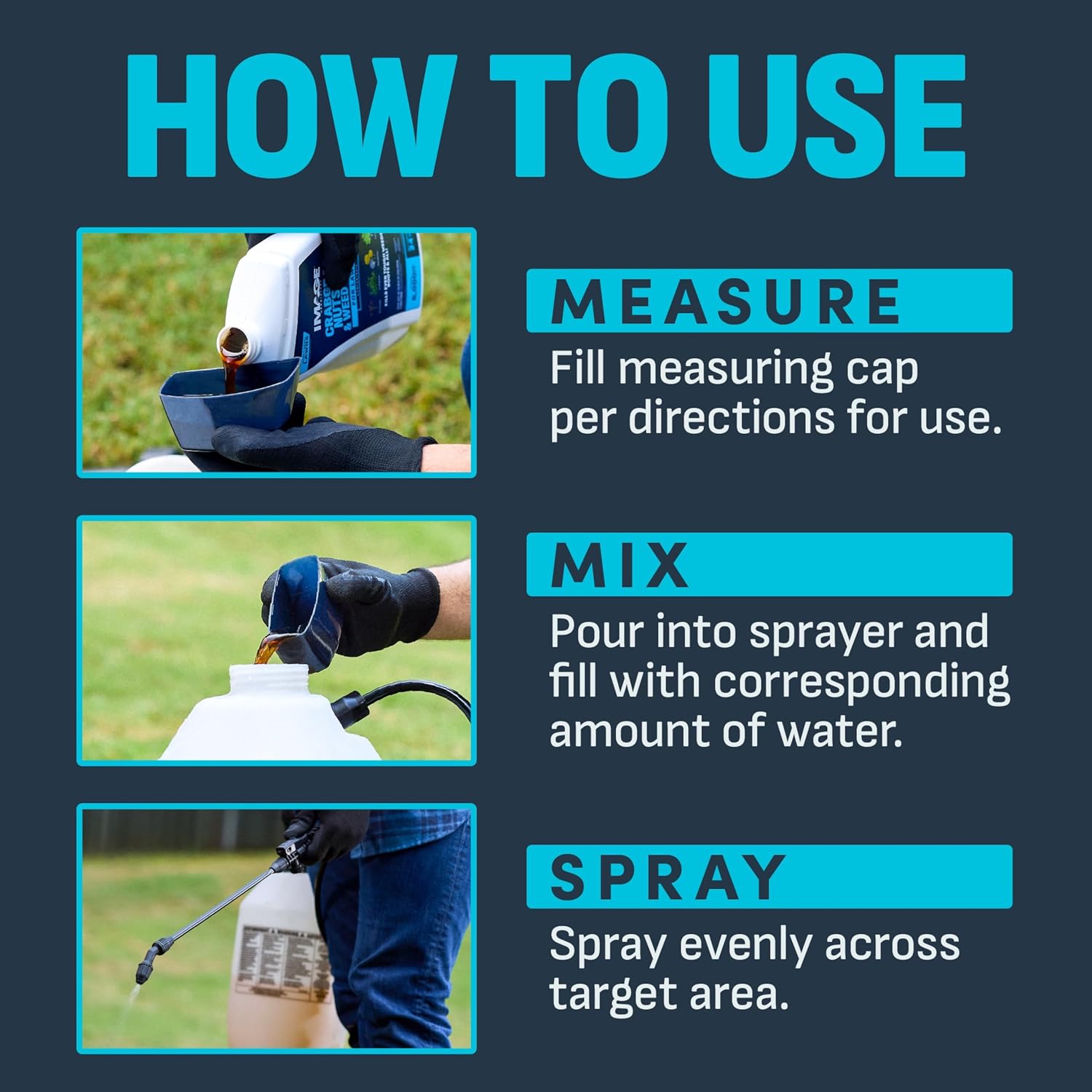 Image Herbicide Crabgrass, Nutsedge, & Weed Killer for Lawns, 24 fl oz | Ready-to-spray weed spray, water based formula
