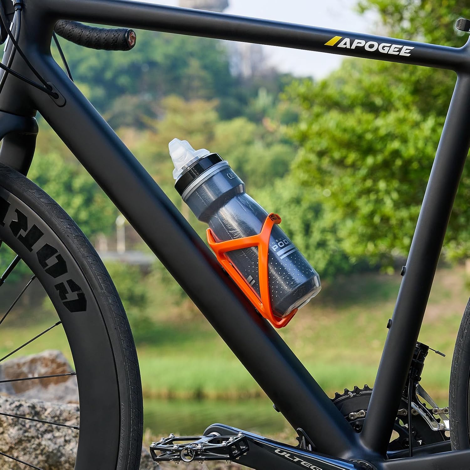 Corki Bike Water Bottle Holder, Bicycle Water Bottle Cage Black 2-Pack