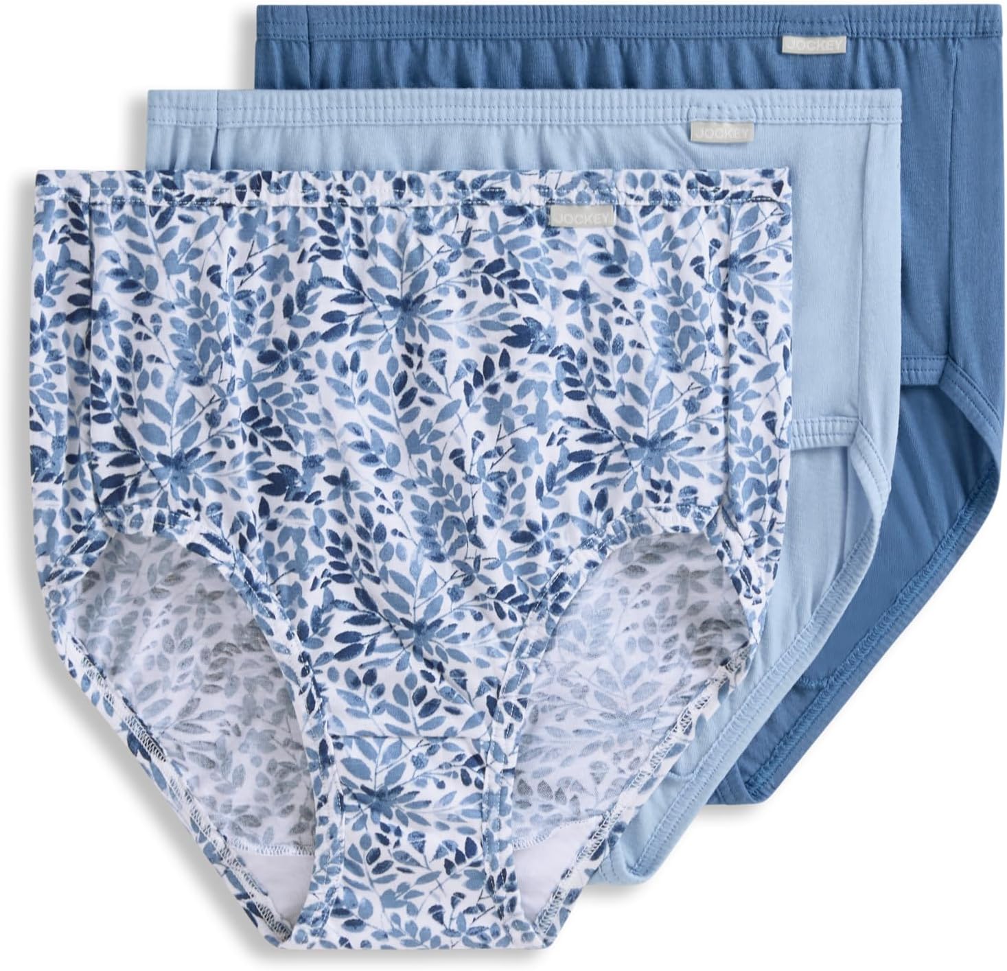 Jockey Women's Underwear 100% Cotton Elance Brief - 3 Pack