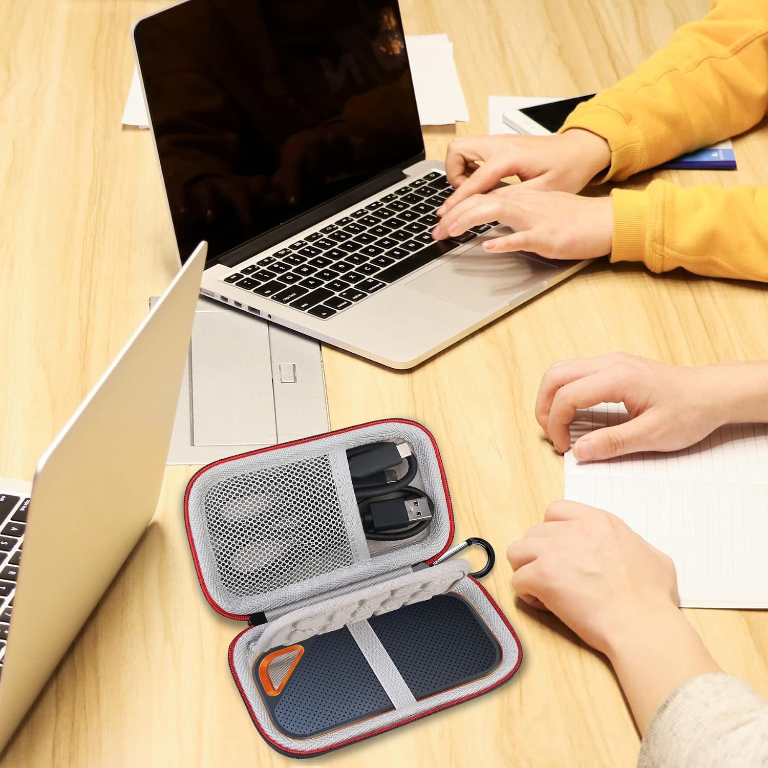 Lacdo Hard Carrying Case for SanDisk Extreme Pro/SanDisk Extreme Portable External SSD 500GB 1TB 2TB 4TB 8TB USB-C Solid State Drive EVA Shockproof