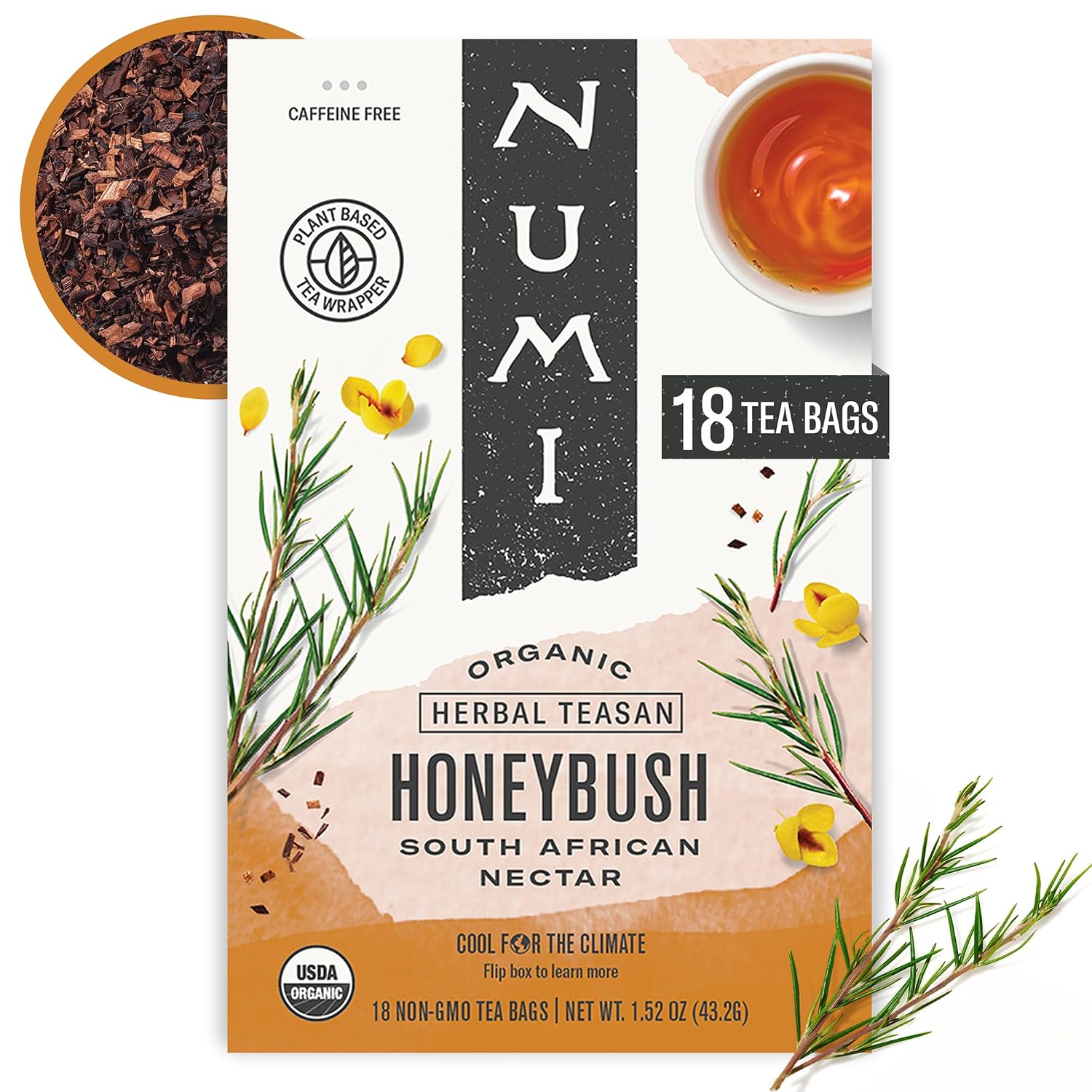 Numi Organic Gunpowder Green Tea – 54 Green Tea Bags – Bold, Smooth Flavor, Packed with Antioxidants, Naturally Energizing, Microplastic-Free Tea Bags
