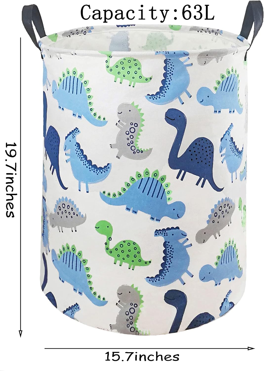 MAIZMZ Kids Hamper Storage Basket Nursery Bins Baby Gift Toy Organizer Box Laundry Basket Large Canvas Collapsible Chest for