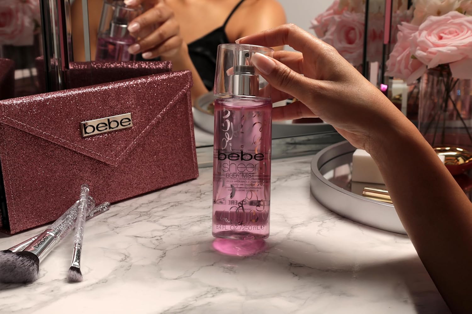 Bebe Sheer Eau de Parfum Spray for Woman - Long Lasting Amber Floral Womens Fragrance - Notes of Citrus Cocktail, Pink Peony and Sandalwood Perfume for Women - 3.4 oz