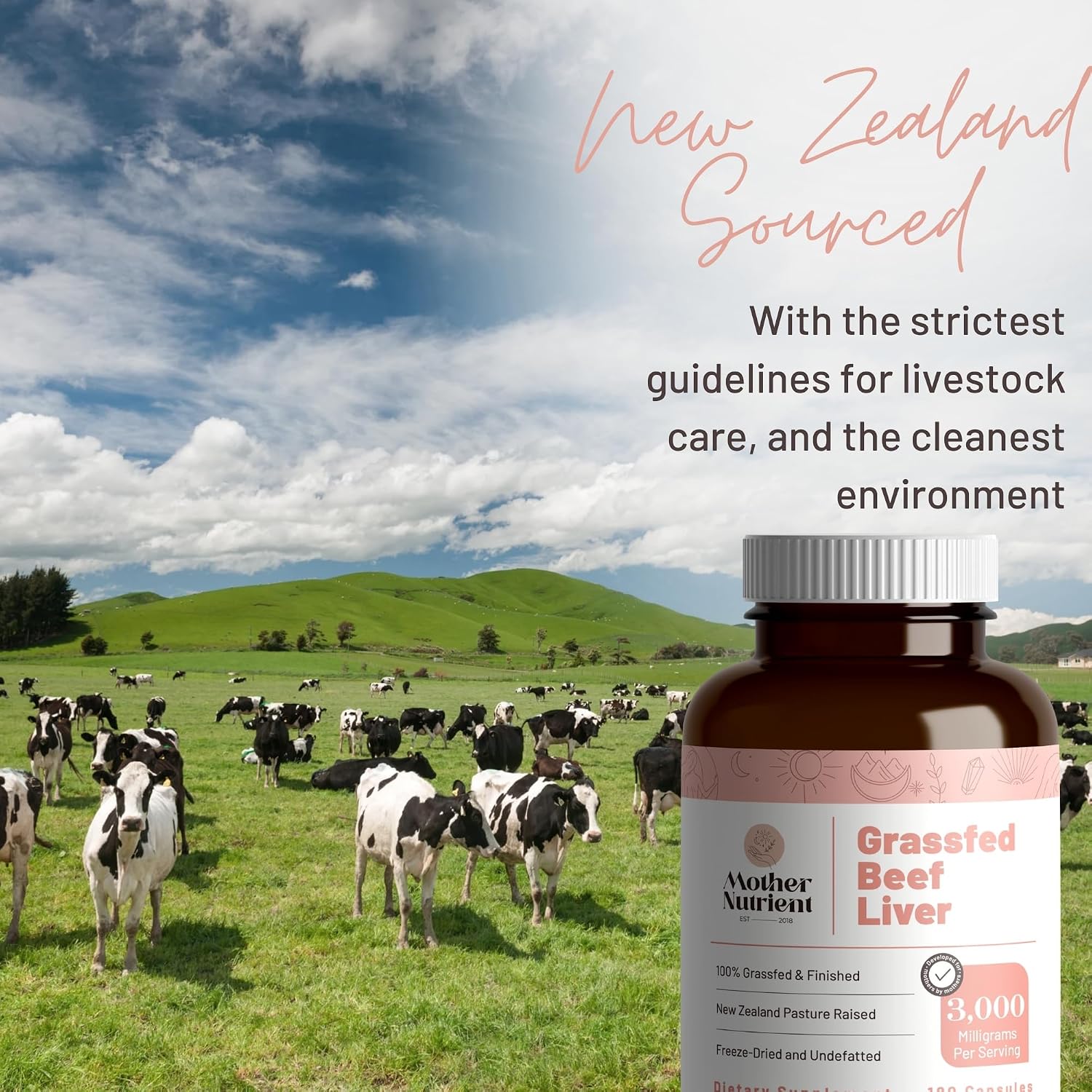 Grass Fed Beef Liver Capsules from Pasture-Raised New Zealand Beef Organs