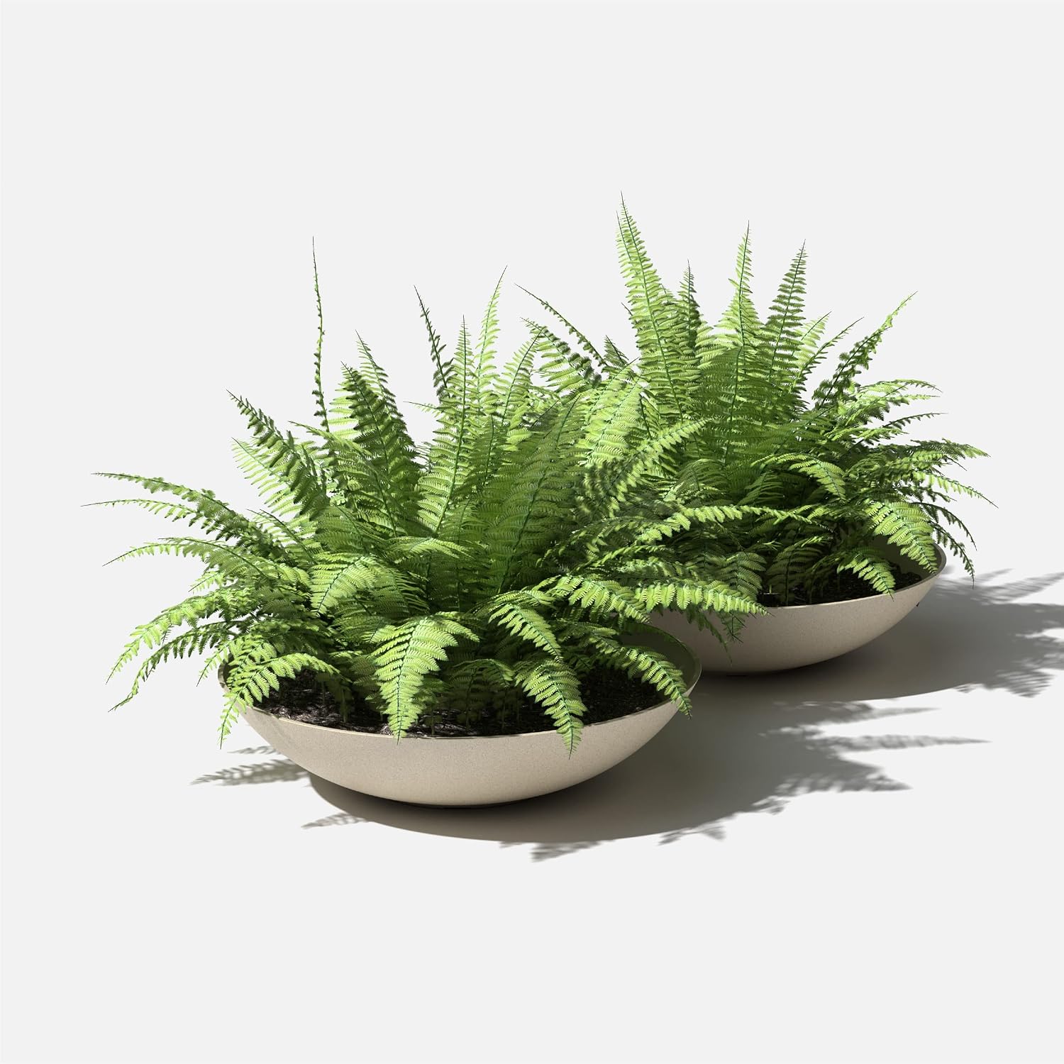 Veradek Mason Series Lane Bowl - Large Outdoor Bowl Planter | Made From a Durable Plastic-Stone Composite With Pre-Drilled Drainage Holes. Modern Patio/Tabletop Décor