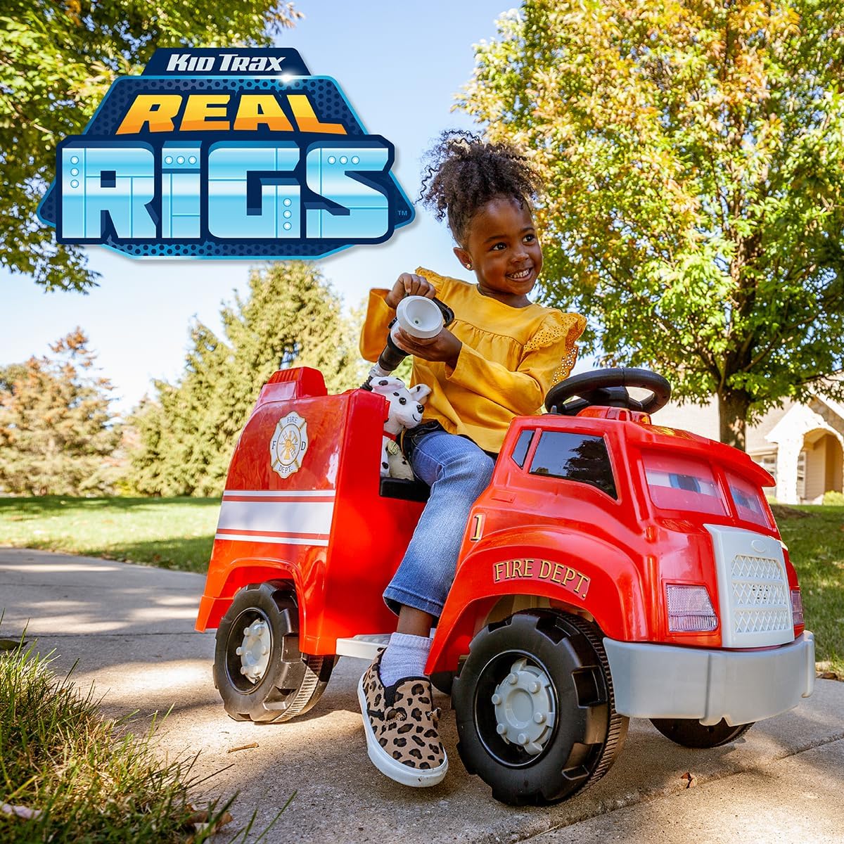 Kid Trax Real Rigs Toddler Recycling Truck Interactive Ride On Toy, Kids Ages 1.5-4 Years, 6 Volt Battery and Charger, Sound Effects