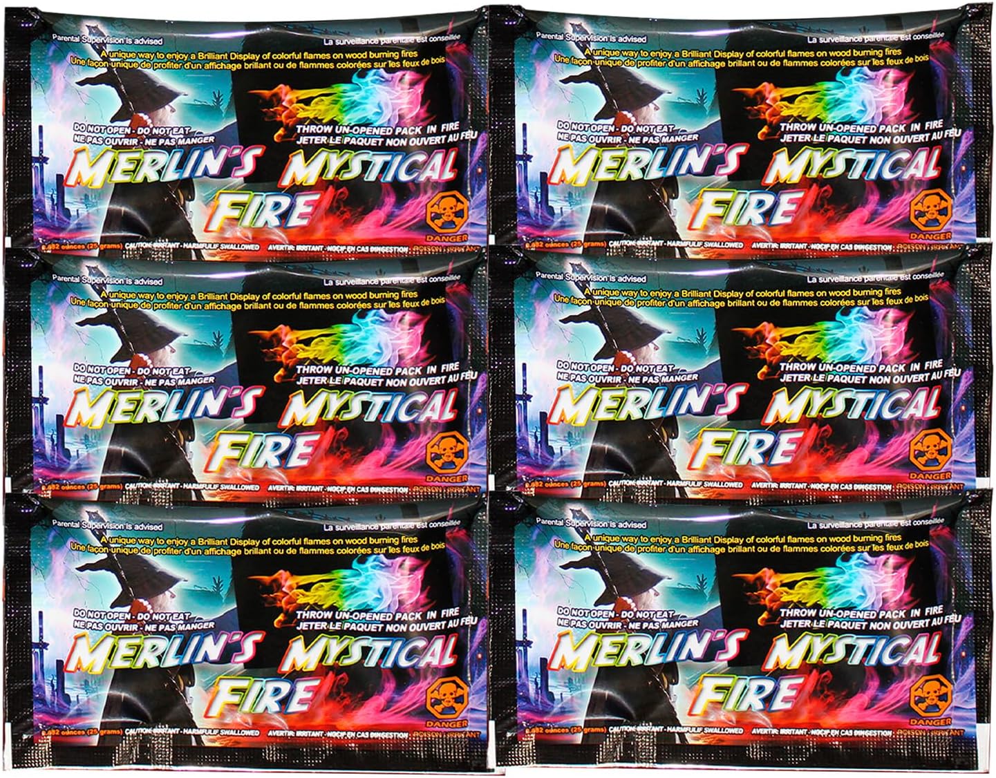 Mystical Fire Merlin’s Fire Color Changing Packets Fire Color Packets 6pk | 6-pack color changing fire packets creates colorful flames in fire