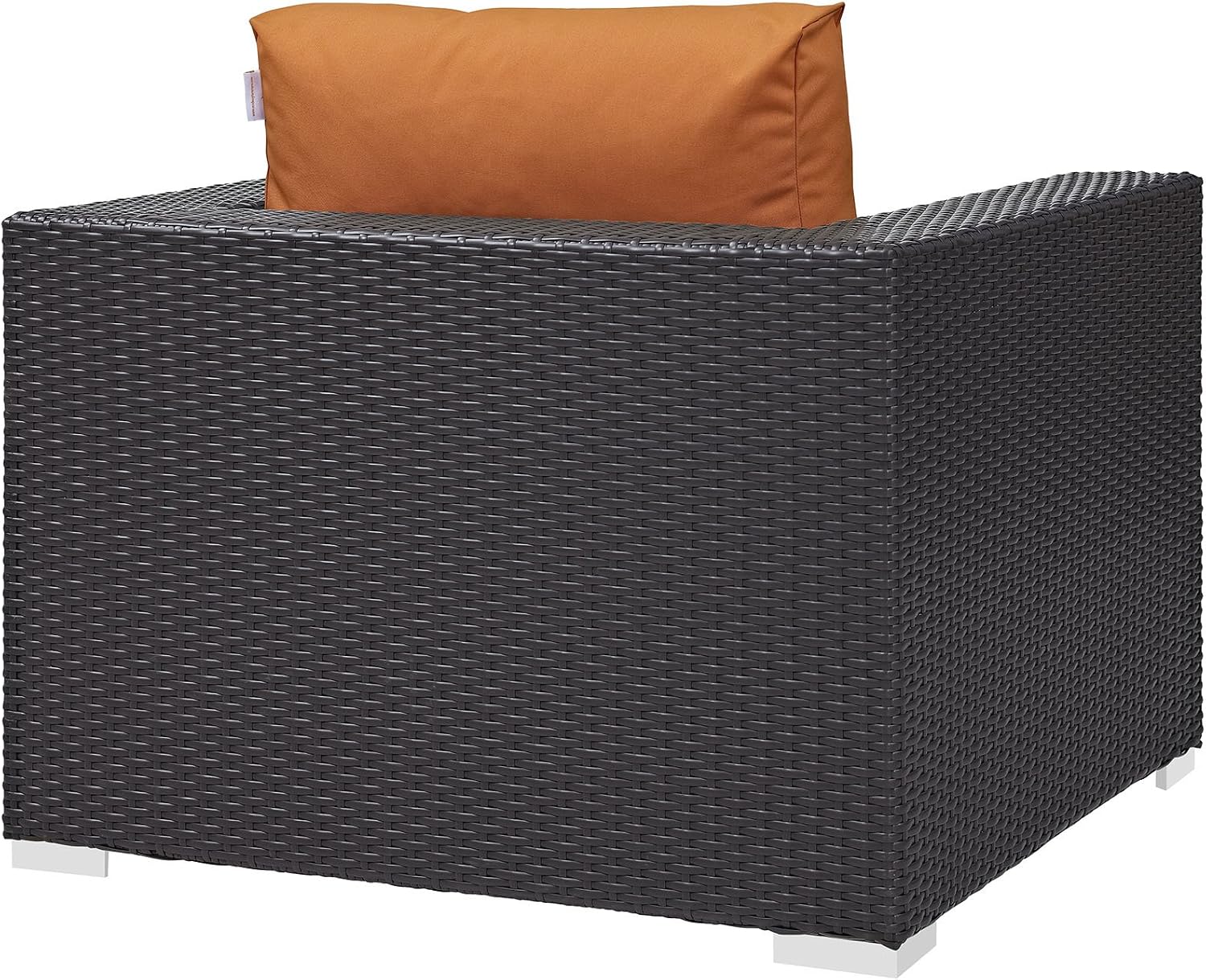 Modway Convene Wicker Rattan Outdoor Patio Loveseat in Espresso White