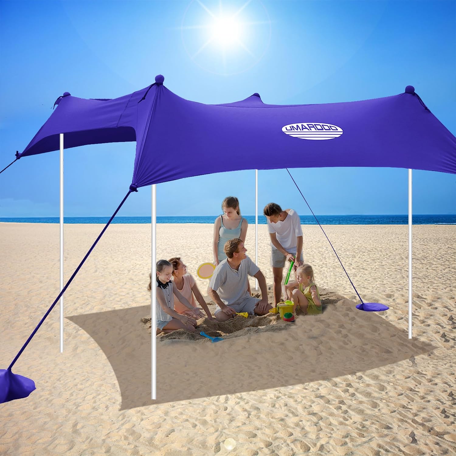 UMARDOO Family Beach Tent Canopy Sun Shade Portable 10×10FT