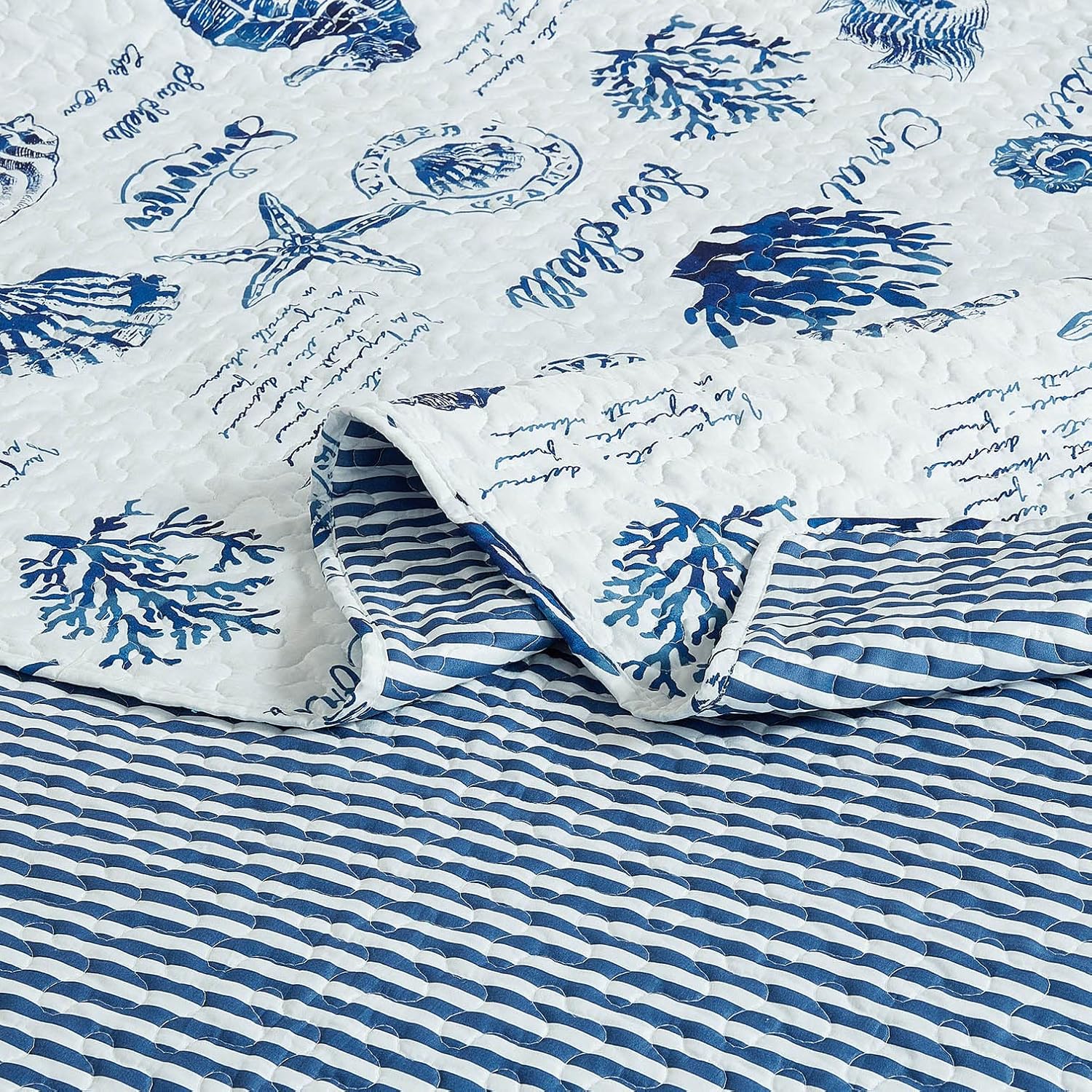 Royal Hotel Ayat Birds Oversized Coverlet Set Queen Size – Luxury Queen Quilt Bedspread, All Season Soft Filled Quilts