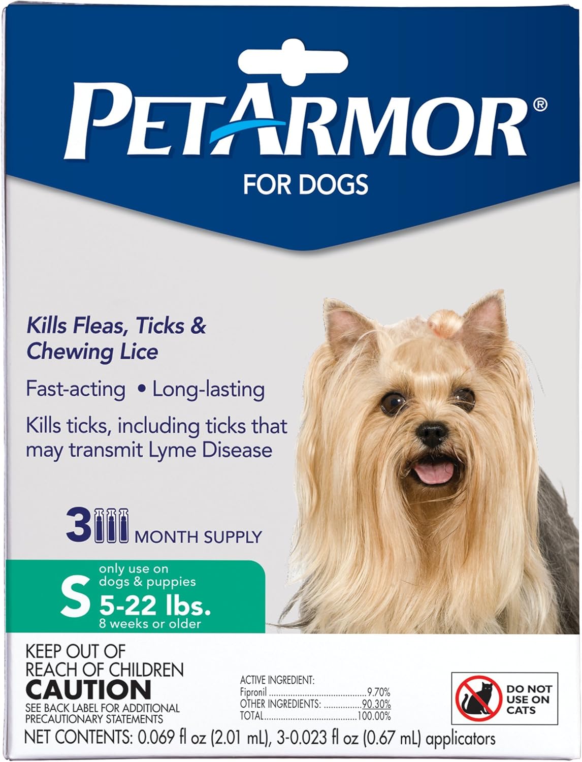 PetArmor Flea & Tick Topical Dogs 45-88 lbs, Fipronil, 3-Month | Ideal for Large Dogs 45-88 lbs; Kills Adult Fleas in 24-48 hrs; 3-month supply; Vet-Quality, No Rx Needed