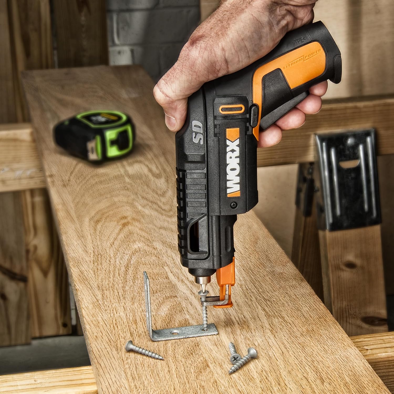 WORX Cordless Screwdriver, 4V 6-Bit Cartridge with Screw Holder, WX255L