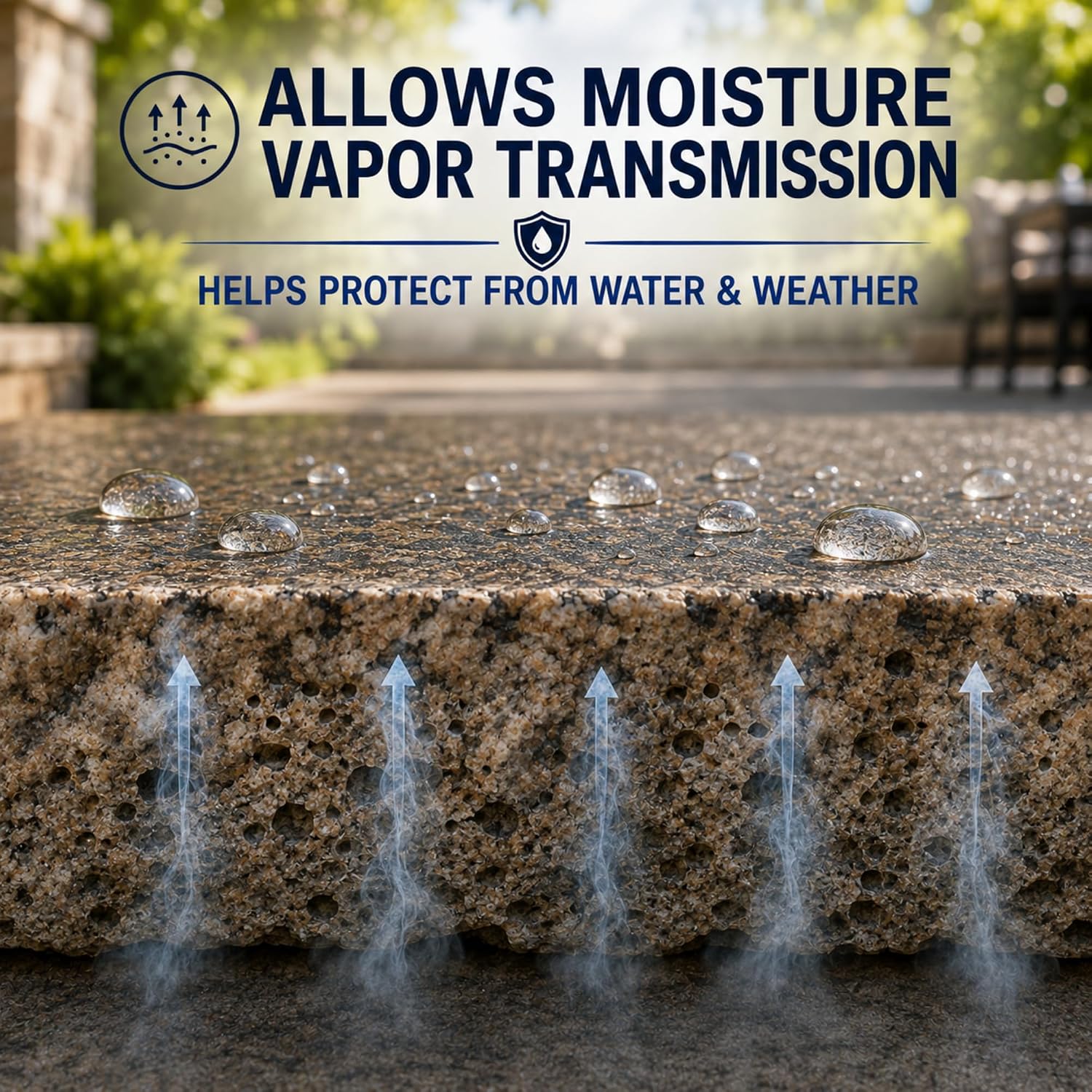 Color Enhancer Sealer for All-Natural Stone and Pavers. Marble, Travertine, Limestone, Granite, Slate, Concrete, Grout, Brick, Block. (1 Gallon)