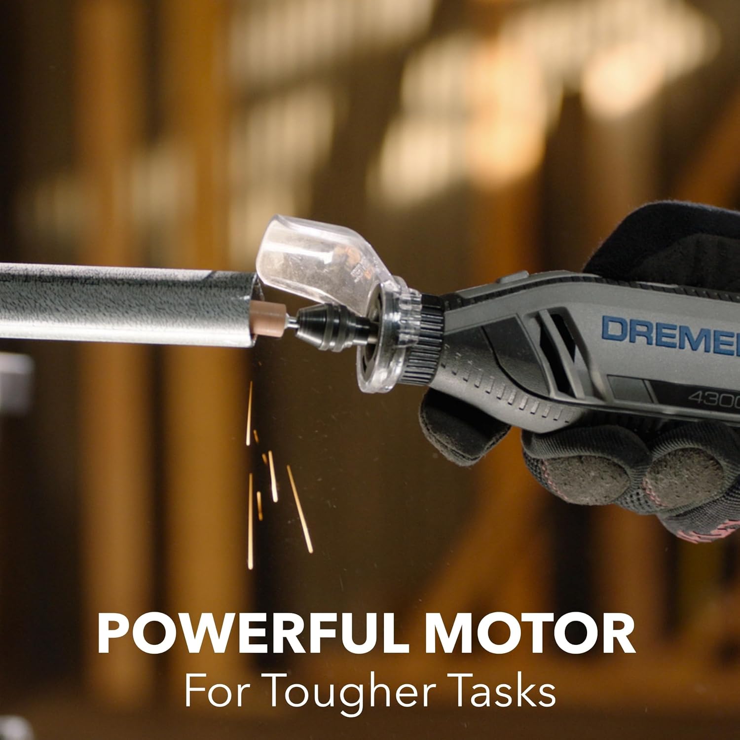 Dremel 4300-9/64 Rotary Tool Kit with Flex Shaft - 9 Attachments & 64 Accessories - Ideal for Engraving, Etching, Sanding, and Polishing