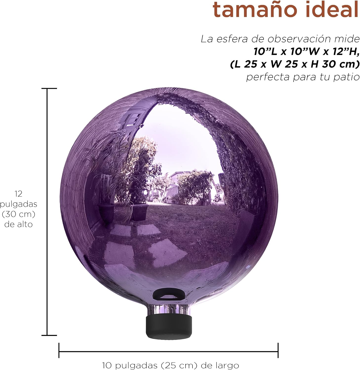 Alpine Corporation | 10" Indoor/Outdoor Glass Gazing Globe — Festive Garden & Yard Décor Accent — Blue