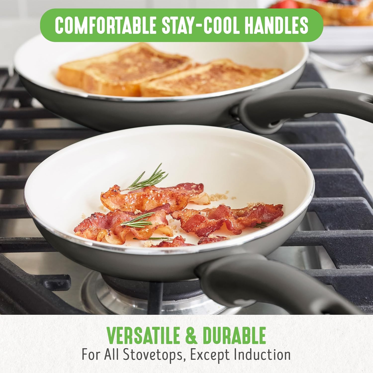 GreenLife Soft Grip Healthy Ceramic Nonstick, 15 Piece Cookware Pots and Pans Set, Induction, PFAS-Free, Dishwasher Safe, Turquoise