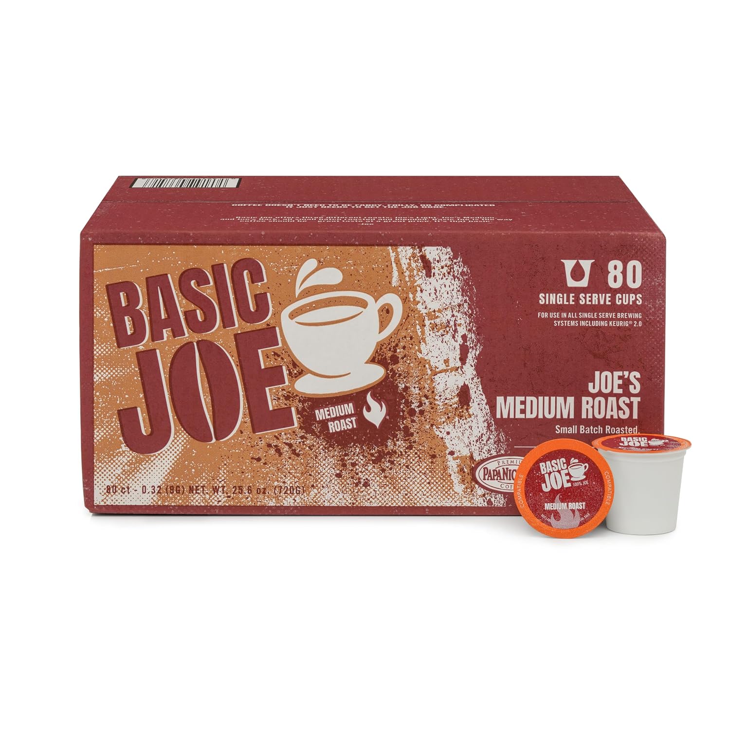 Basic Joe Coffee Pods, Medium Roast, 80 Count K-Cup, 100% Arabica