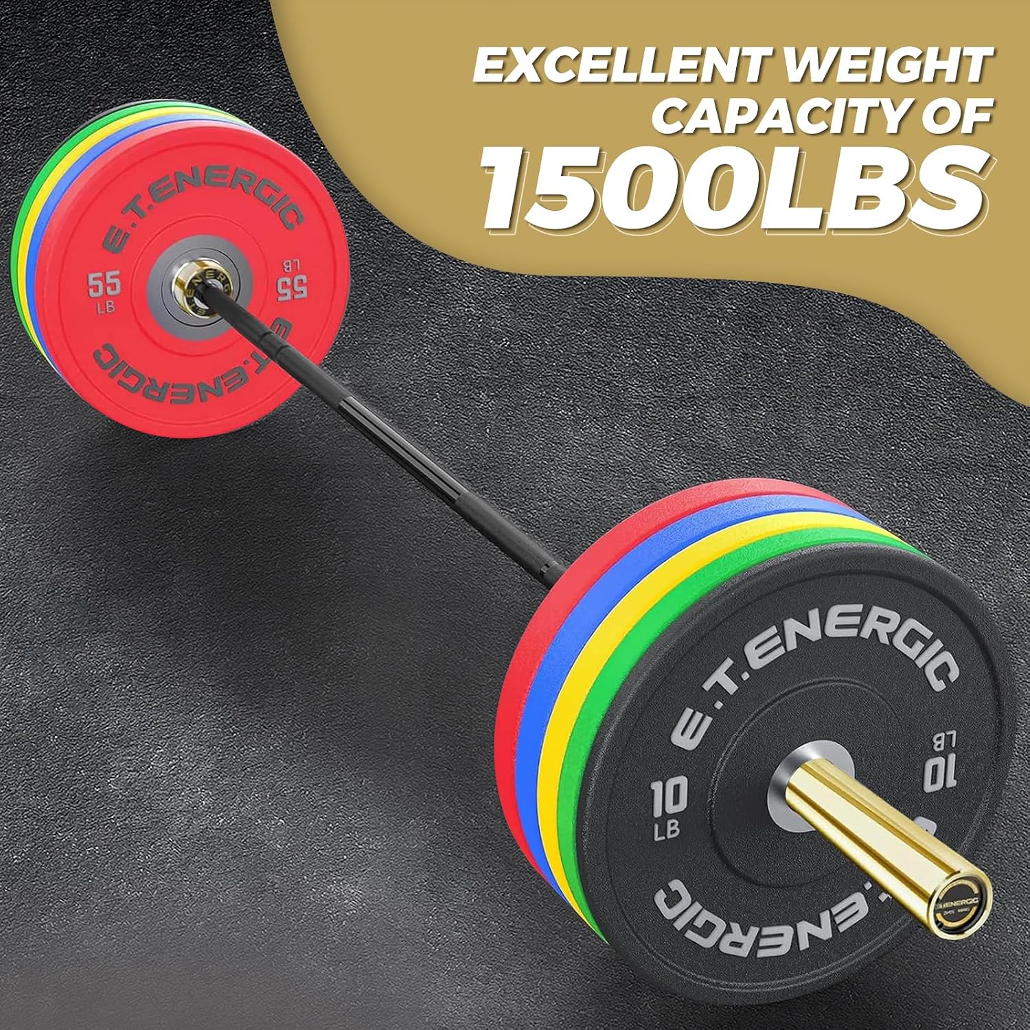 7FT Alloy Steel Olympic Barbell, 1500LB 45LB