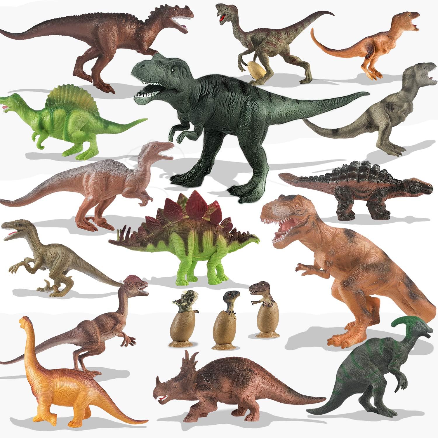 20 Packs Dinosaur Toys for Kids, Toy for 3 4 5 6 7 8 9 10+ Year Old Boys | Toddler Toy, Plastic Dinosaur Figures with Educational Book