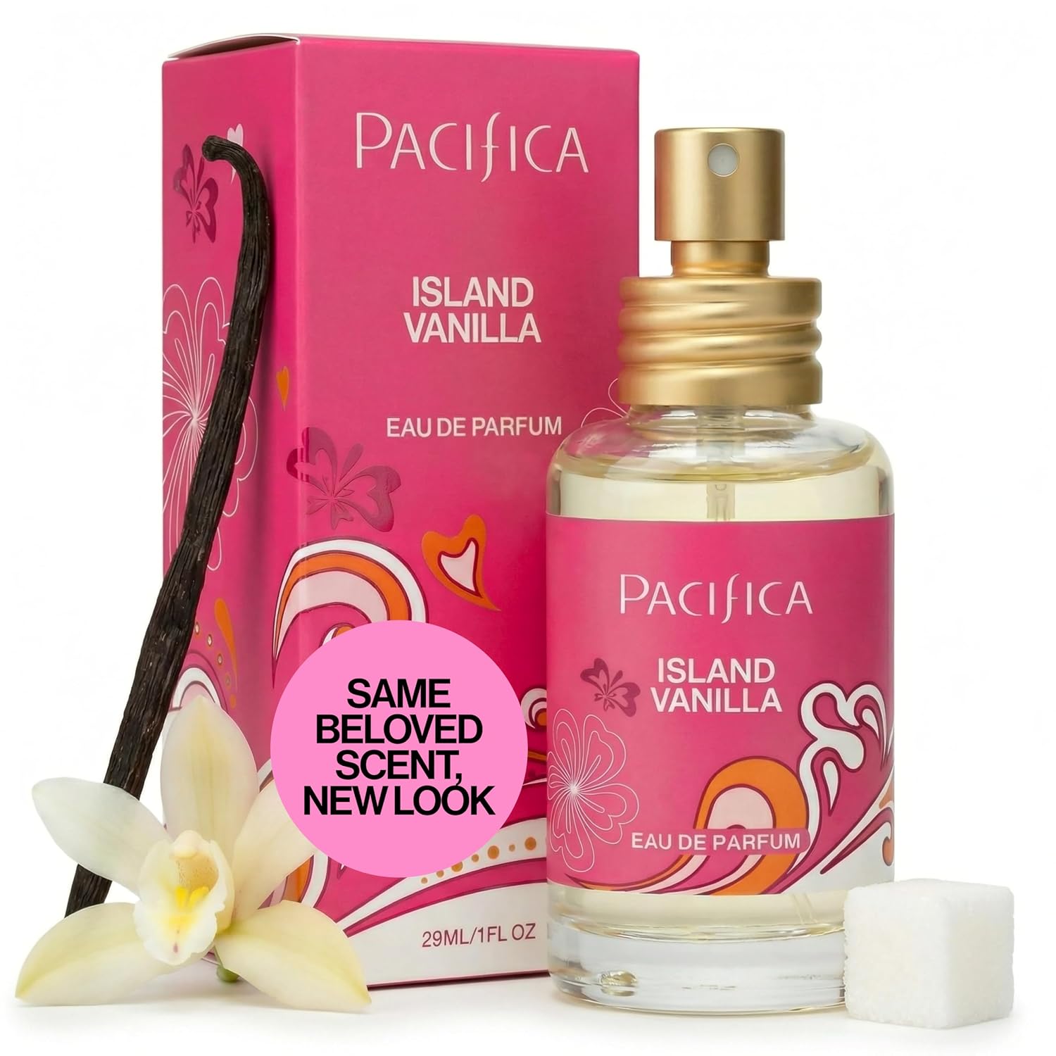 Pacifica Island Vanilla Perfume – Clean Vanilla Fragrance for Women - Warm Tropical Aroma - Long-Lasting Clean Beauty Non Toxic Scent