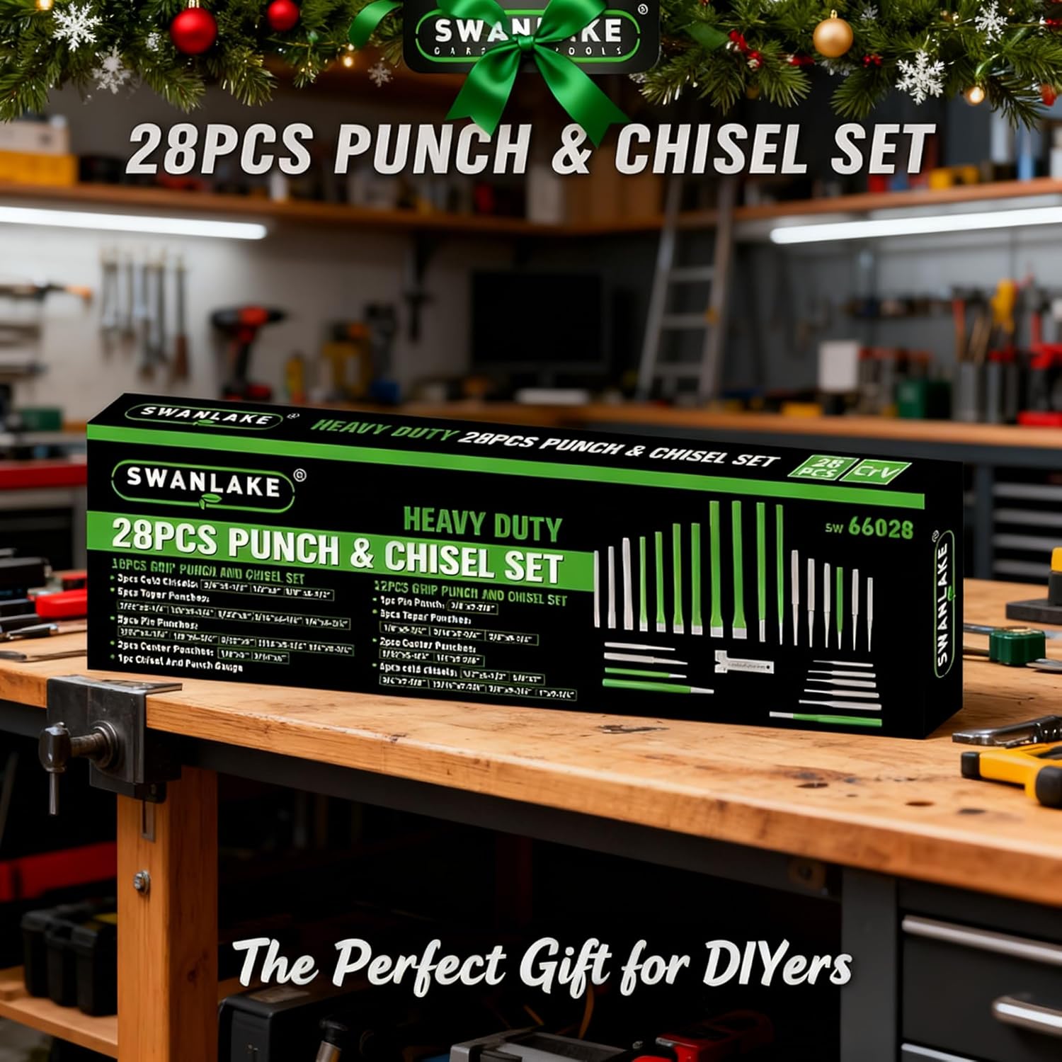 16-Piece Precision Punch & Chisel Set - Taper Punch, Pin Center Punch, Cold Chisels & Gauge for Versatile Applications