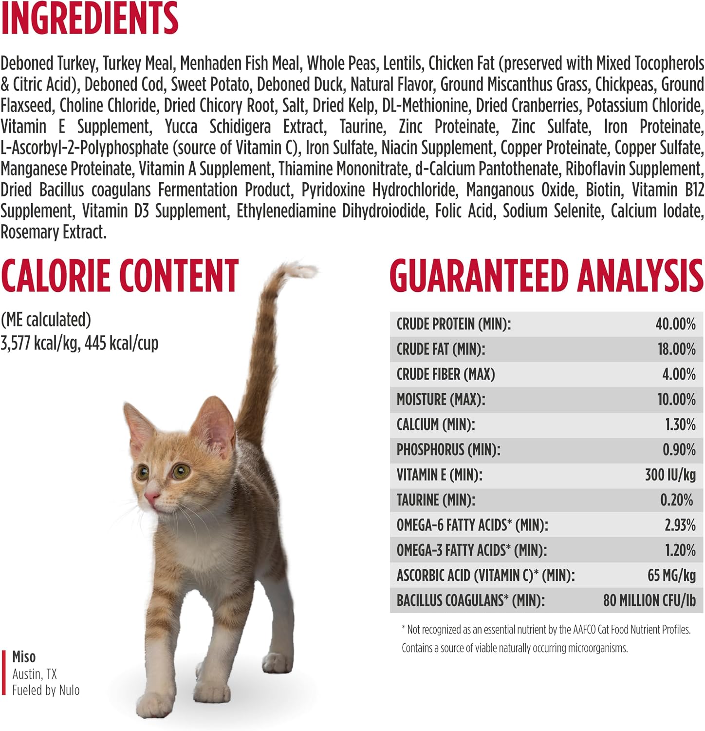 Nulo Freestyle Cat & Kitten Dry Food - Turkey & Duck Recipe, High Protein Grain Free Cat Food, Natural Kibble with Probiotics & Omega Fatty Acids