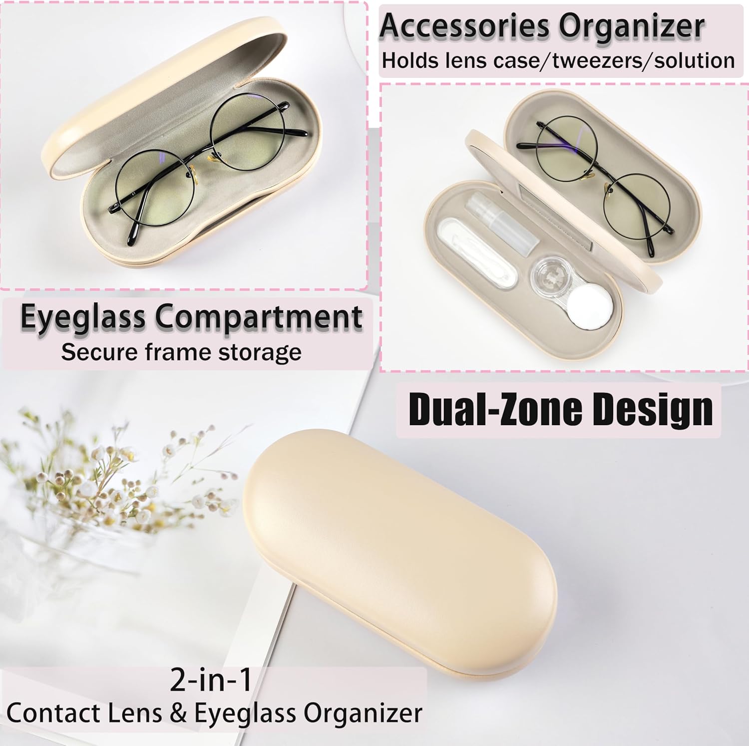 Lasiyanor Contact Lens Travel Kit with Cleaner Washer