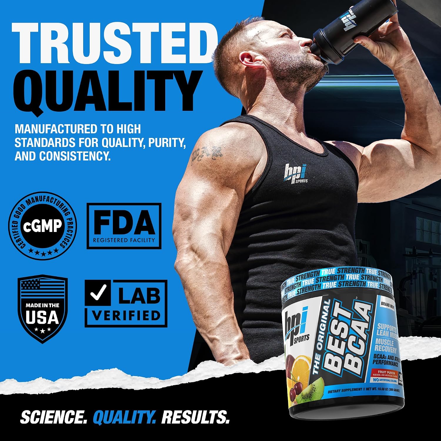 BPI Sports Best BCAA Powder – Muscle Recovery Support, Grape, 30 Servings