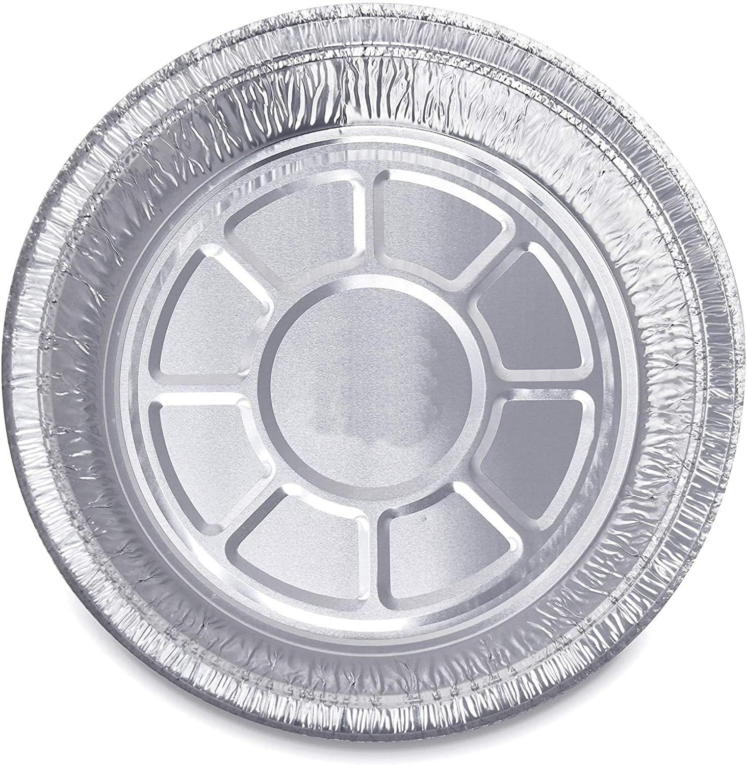14 Round Aluminum Pans with Dome Lid, 9 Inch Heavy Duty Tin Foil Pans, Perfect for Reheating, Baking, Roasting, Meal Prep, To-Go Containers