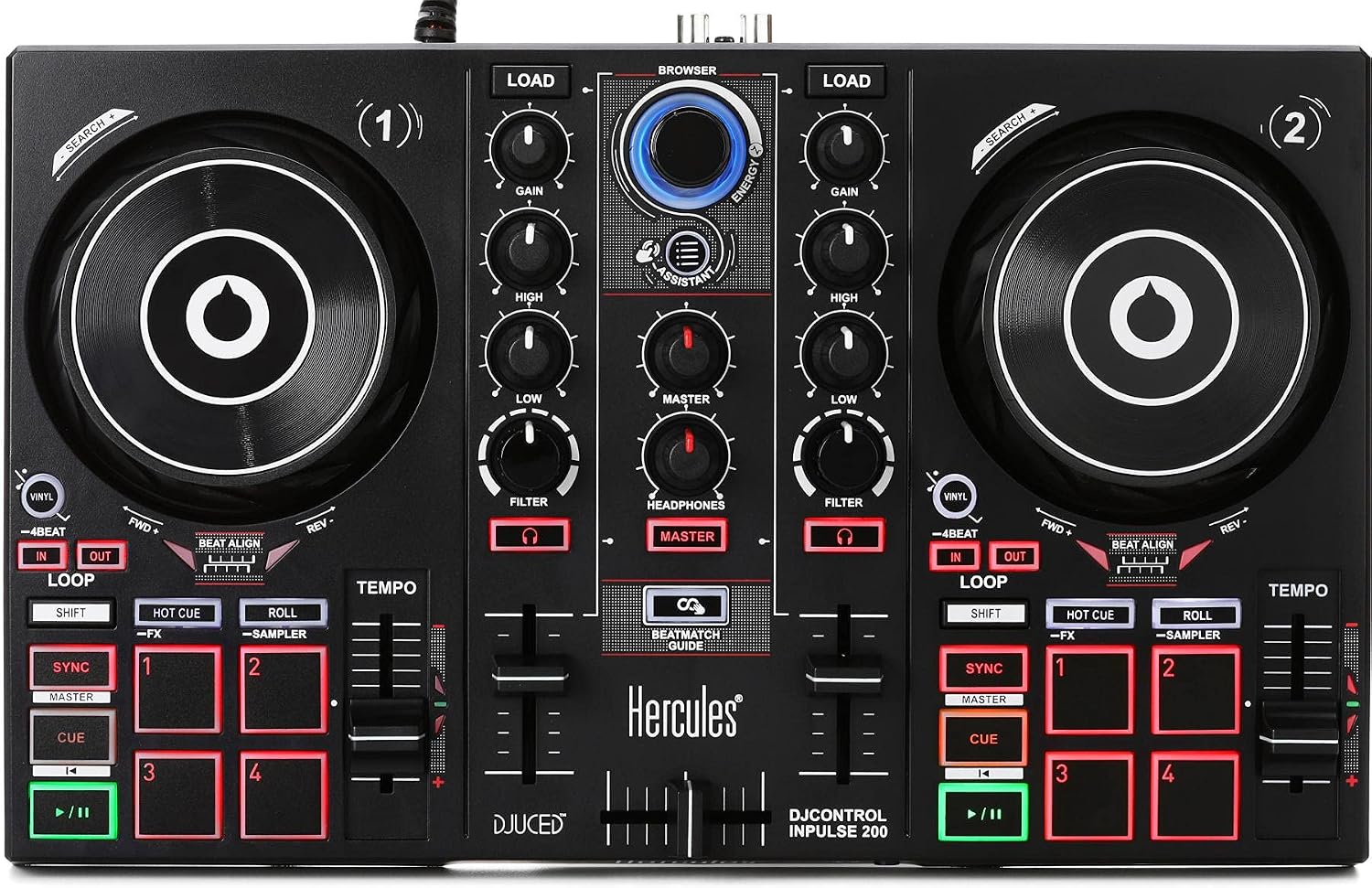 Hercules DJControl Inpulse 200 – DJ controller with USB