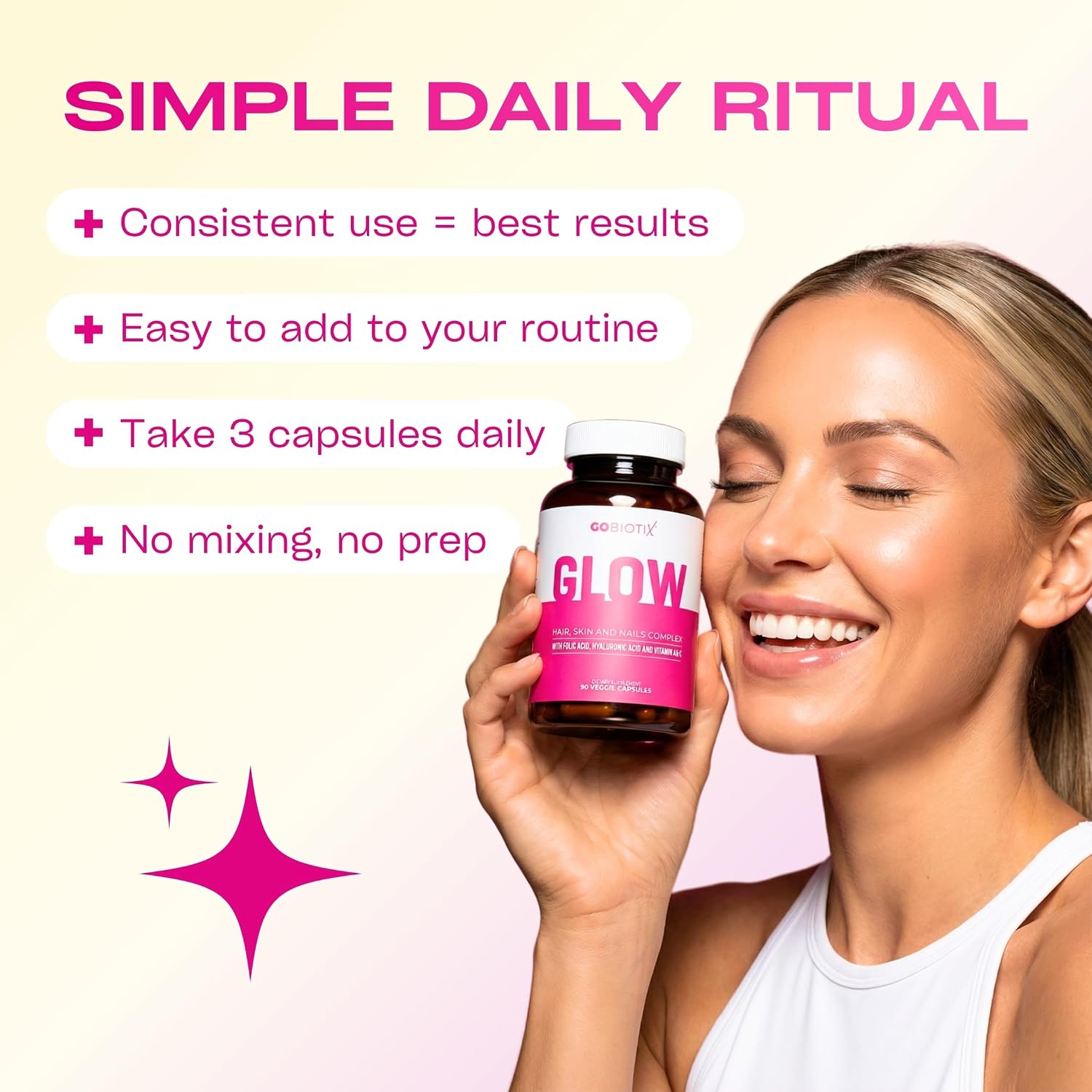GOBIOTIX Hair, Skin & Nails Vitamins for Women — 10, 000mcg Biotin