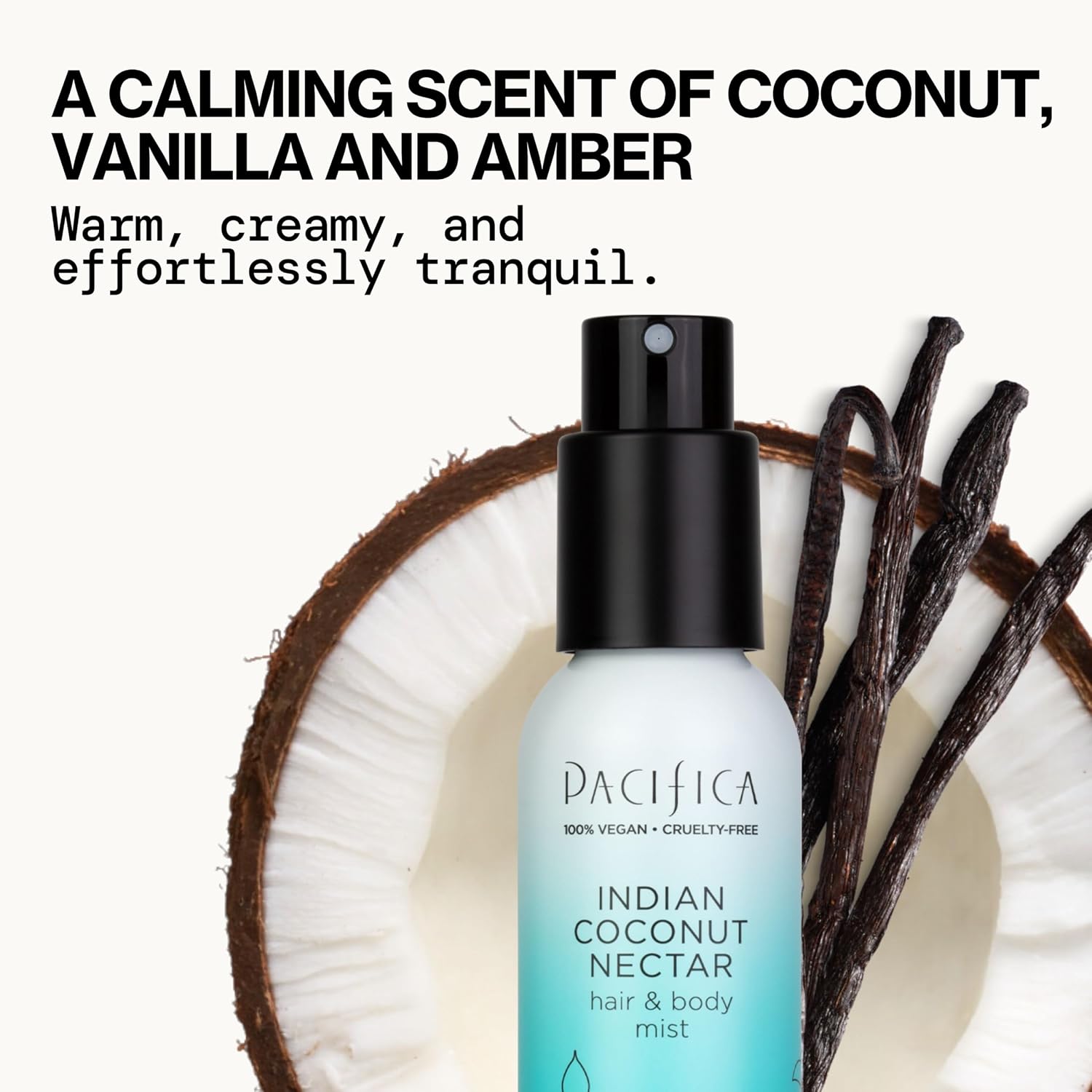 Pacifica Island Vanilla Hair Mist Perfume and Full Body Spray for Women - Fragrance Spray for A Mood-Lifting Experience, Paraben-Free, Clean Beauty No Alcohol, Vegan & Cruelty-Free, 6 oz oz