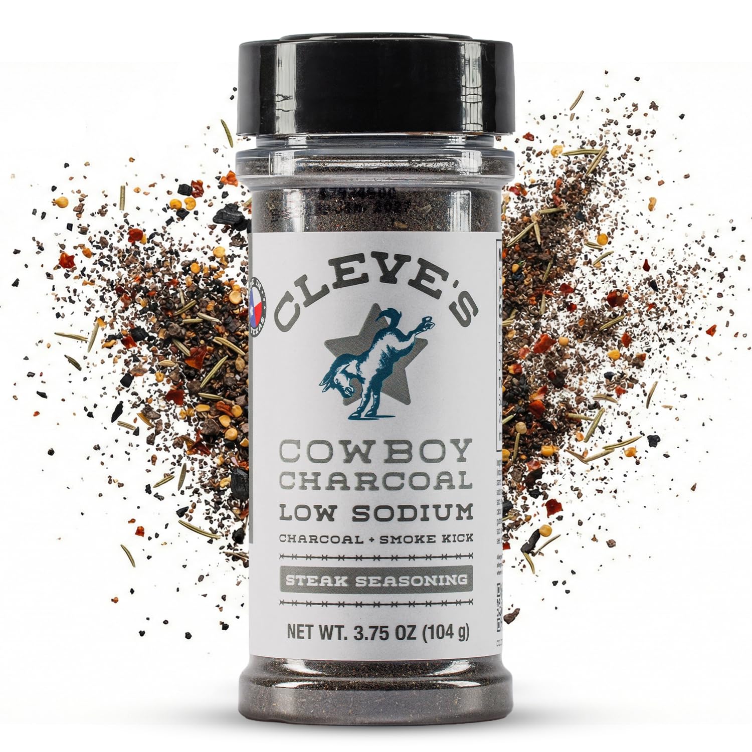 Cleve's Gourmet, Steak Seasoning for Grilling & Cooking, Steak Rub with Smoky Charred Flavor, Prime Rib Seasoning & Beef Seasoning, (Small, Cowboy Charcoal Steak Seasoning)
