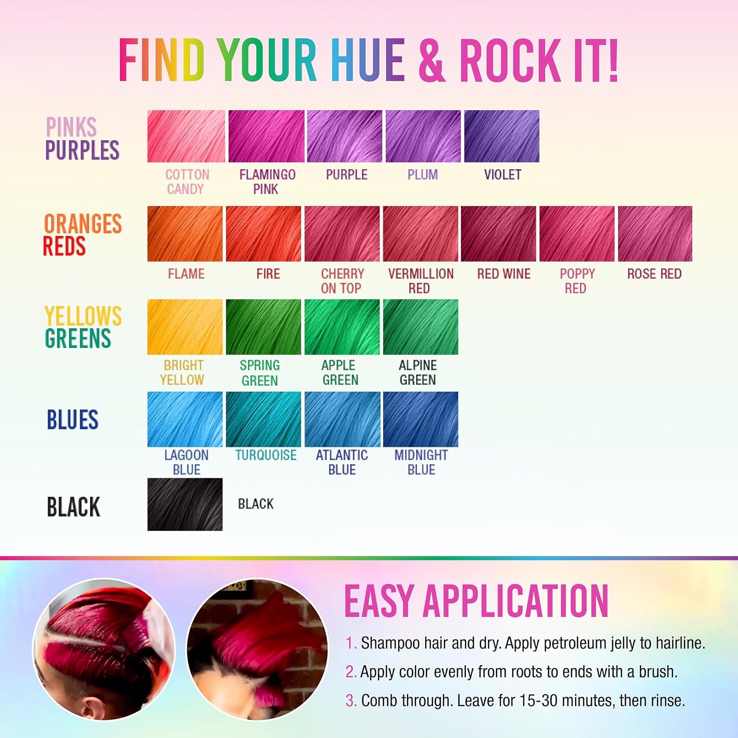 Punky Colour Flamingo Pink Semi Permanent Hair Color – Vibrant Pink Hair Dye, Vegan & Cruelty-Free Conditioning Formula, Lasts Up to 35 Washes, 3.5 fl oz