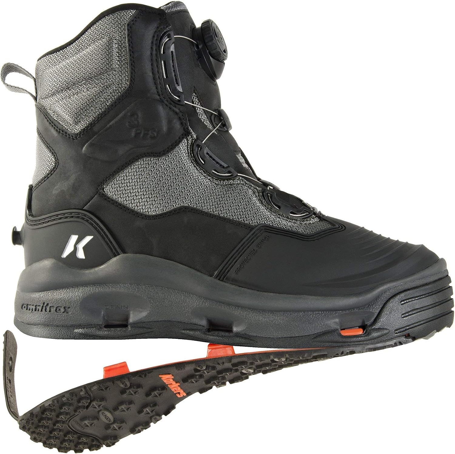 Korkers Men's Darkhorse Fishing / Wading Boot, Includes Interchangeable Felt & Kling-On Soles