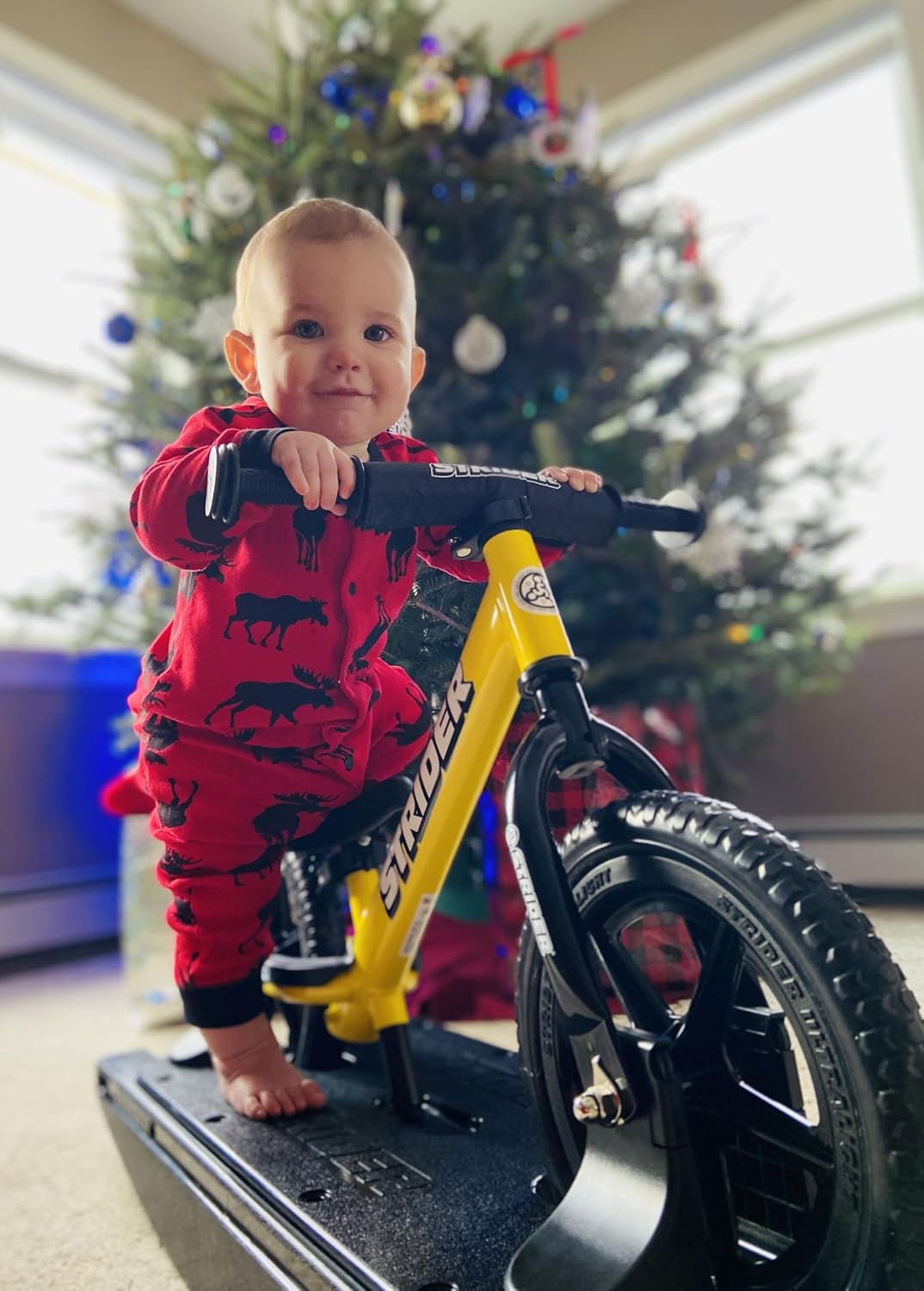Strider Sport 2-in-1 Rocking Bike, Ages 6 Months–4 Years | For 12 Model, Converts Baby Rocking Toy to Toddler Balance Bike, Tool-Free Adjustments, Wide and Stable Base, Durable Plastic