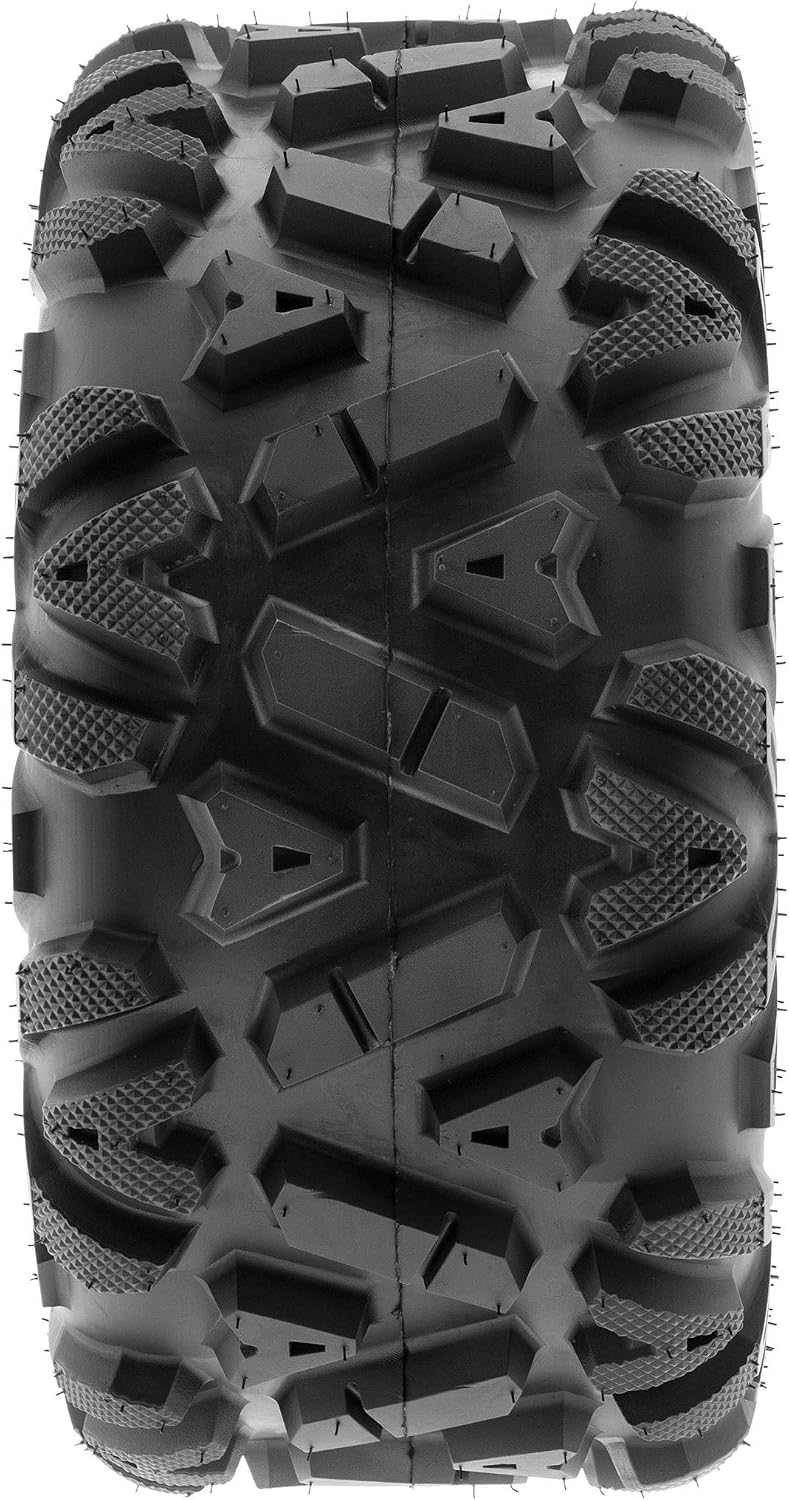 SunF ATV Tires 25x10-12 UTV Tire 25x10x12 All Terrain Off-Road Mud Tires, 6 Ply Tubeless