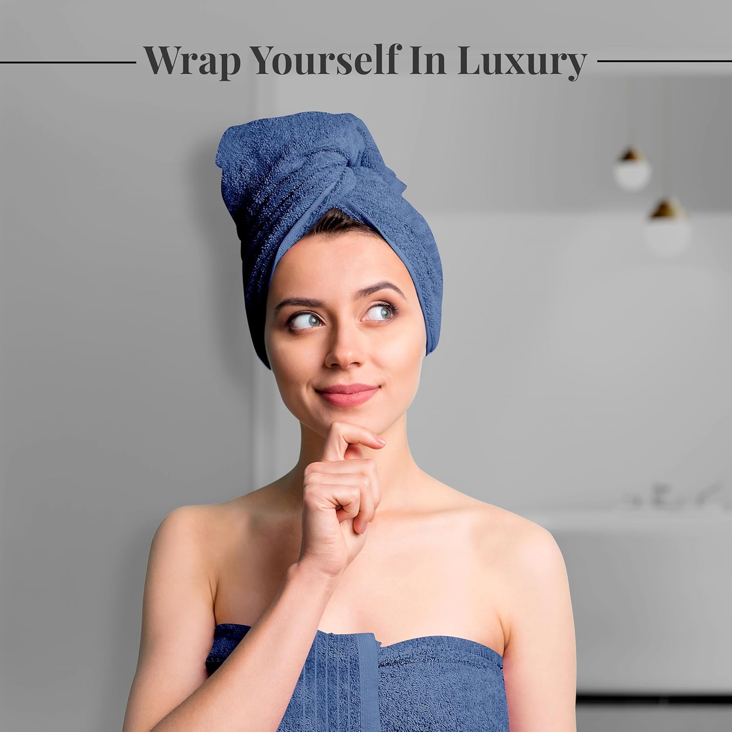 Tens Towels 8 Piece Towel Set, 2 XL Bath, 2 Hand, 4 Washcloth, Dark Grey