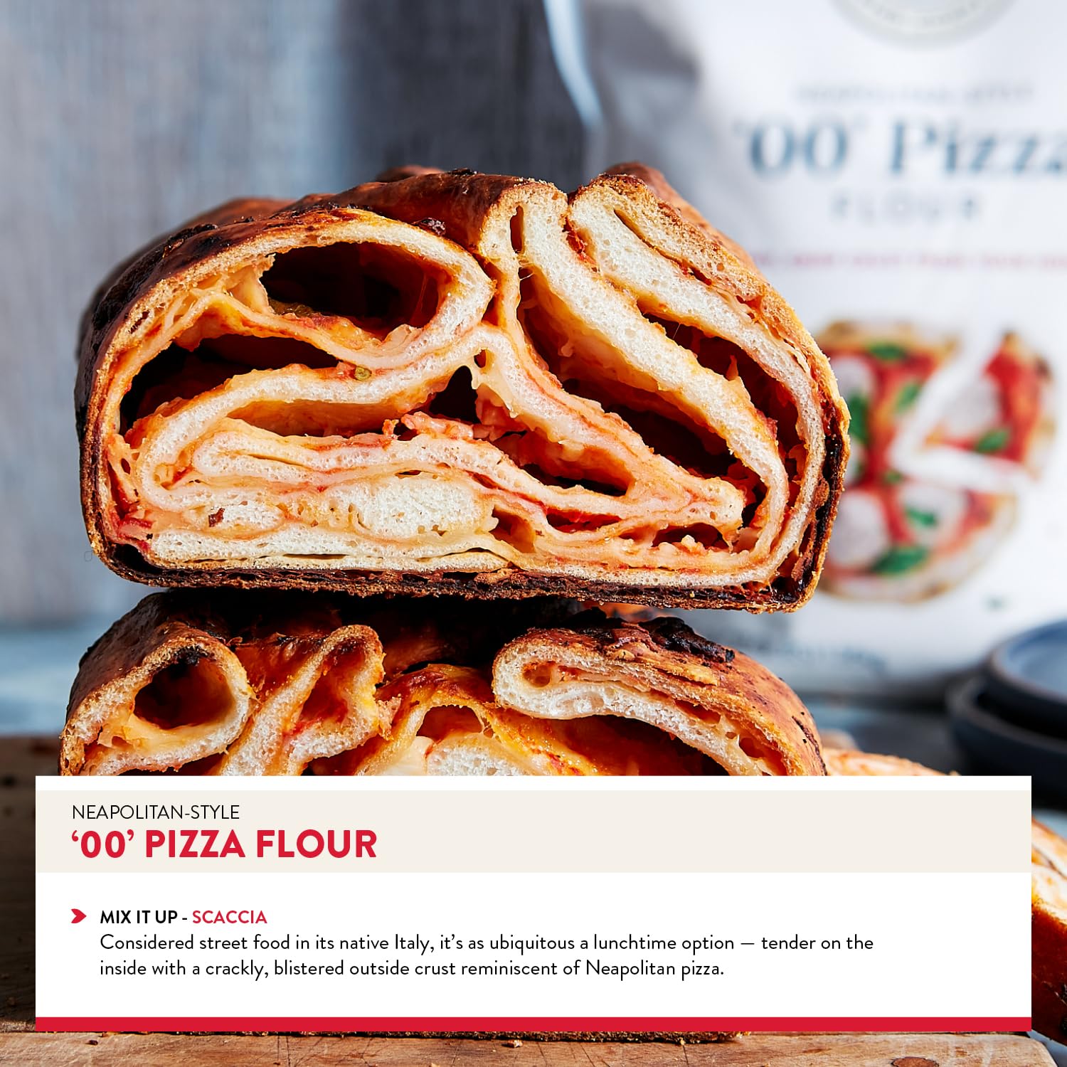 King Arthur 00 Pizza Flour, Non-GMO Project Verified, 100% American Grown Wheat, 3 lb Bag