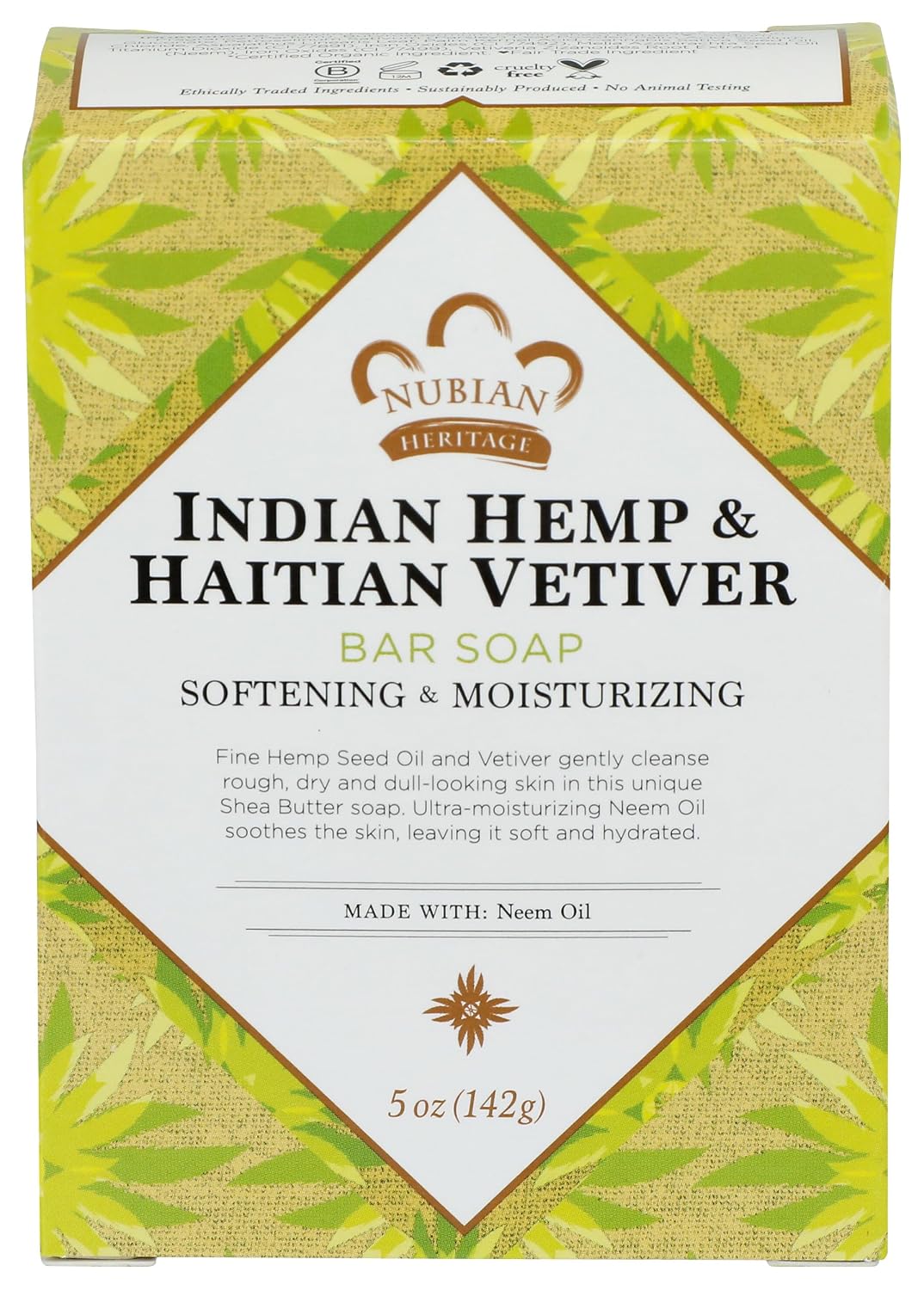 Bar Soap Raw Shea Butter 5 Oz By Nubian Heritage