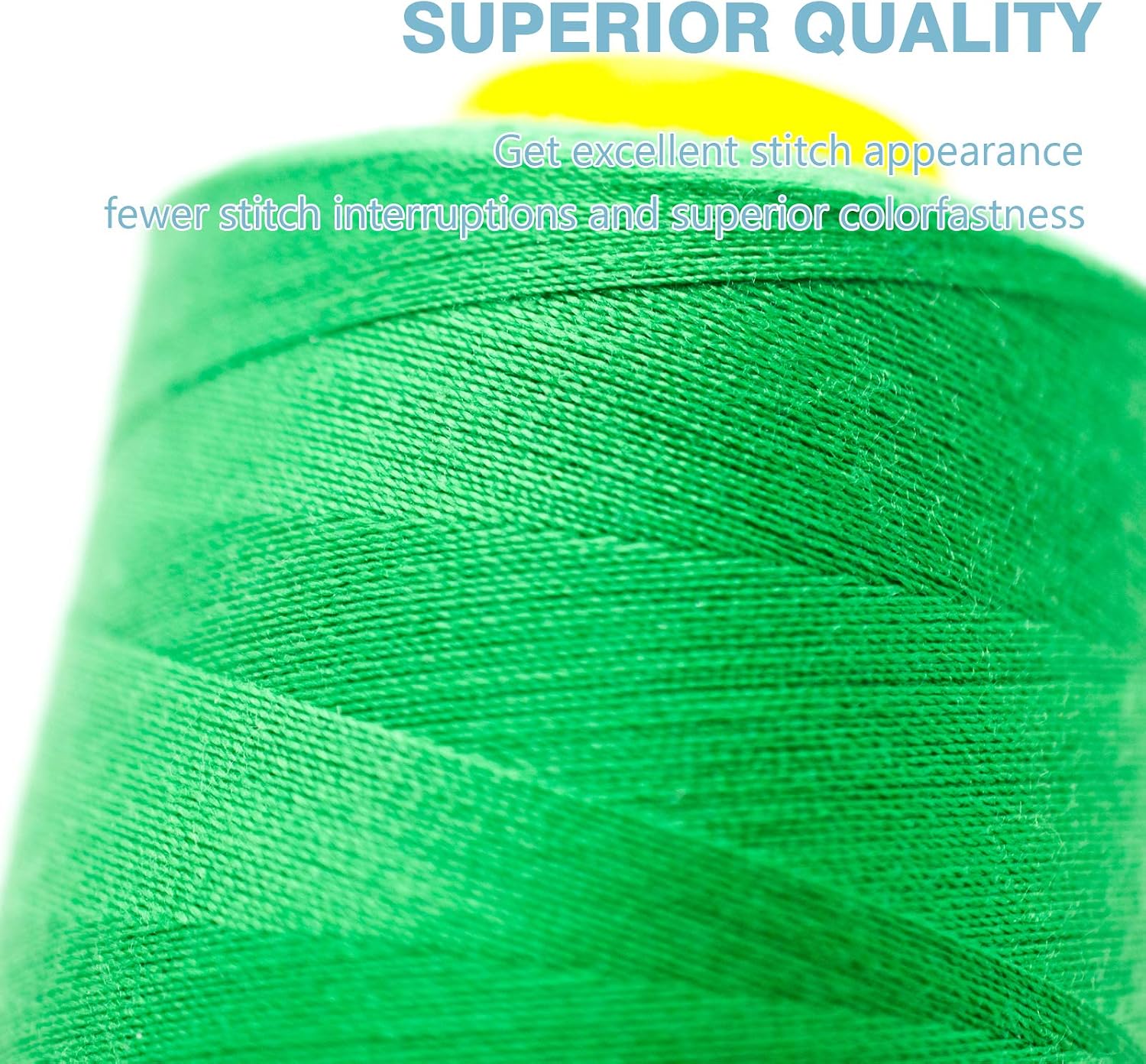 Black Serger Thread, All-Purpose Thread for Sewing, Polyester, 4 Cones of 3000 Yards Each Spool for Sewing Machine