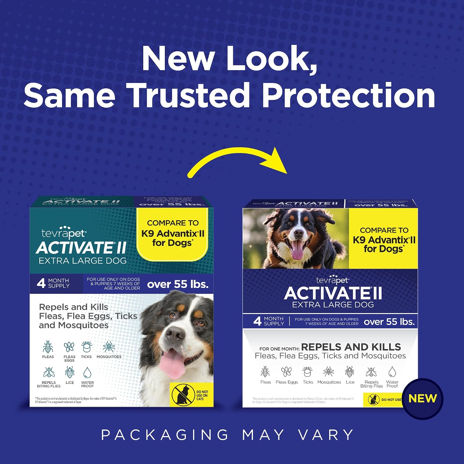 TevraPet Activate II Flea and Tick Prevention for Dogs, Large Dogs 21-55 lbs, Topical Drops, 4 Month Flea and Tick Treatment