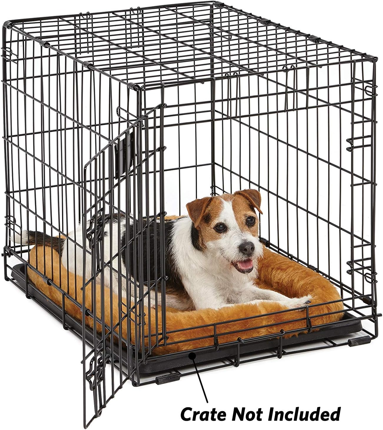 MidWest Homes for Pets QuietTime XXS Dog Bed – Cinnamon Faux Fur Bolster, Ultra-Soft and Machine Washable, Fits 18-Inch Crates and Carriers, for Small Dogs and Cats